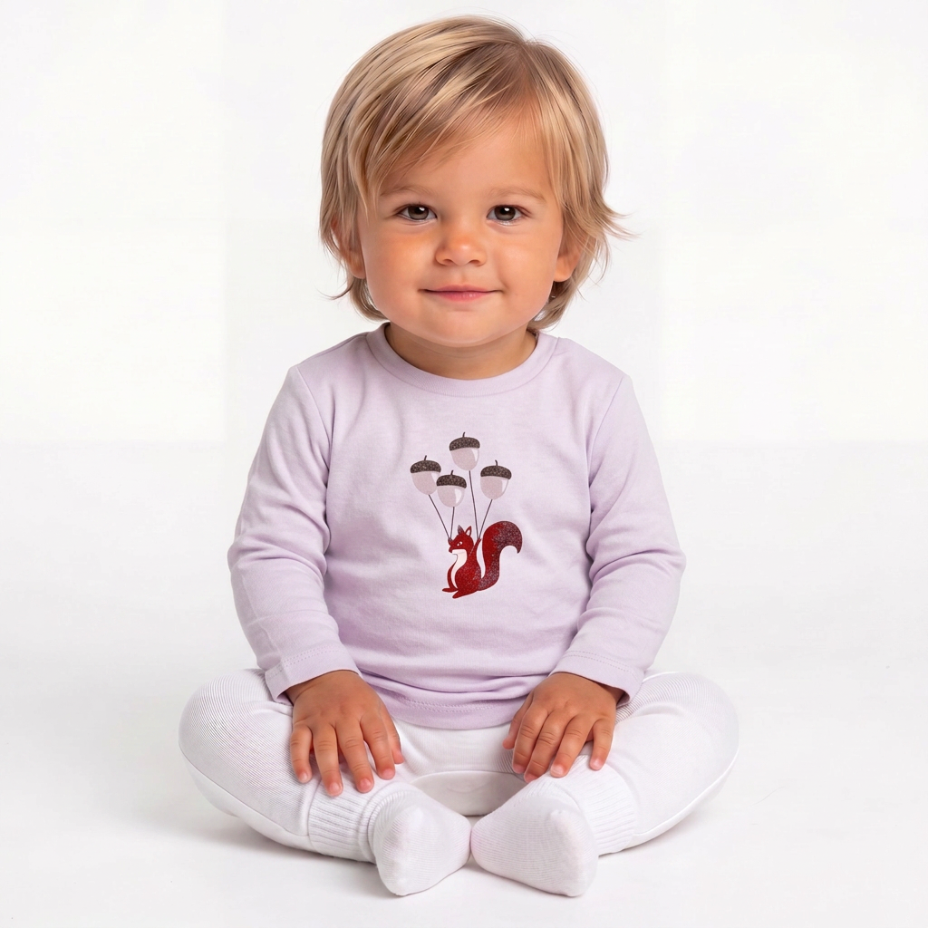 TARTINE & CHOCOLAT - T-shirt blanc à manches longues avec imprimé - 6 mois
