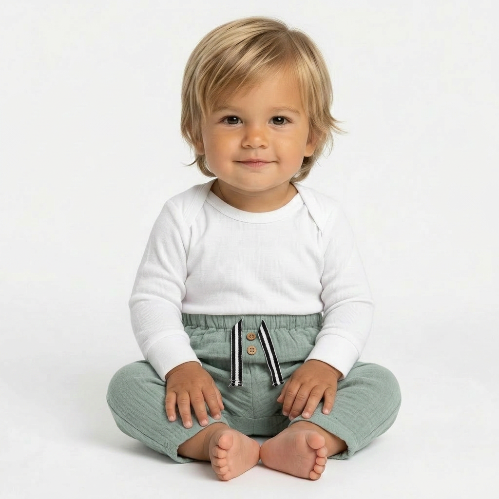 PETITE LUCETTE - PANTALON - VERT - 3 MOIS