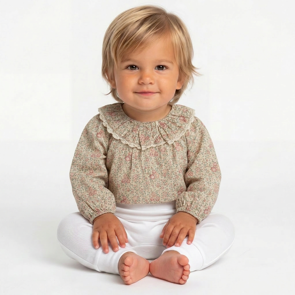 LOUIS LOUISE - ROBE - BEIGE, ROSE - 12 MOIS