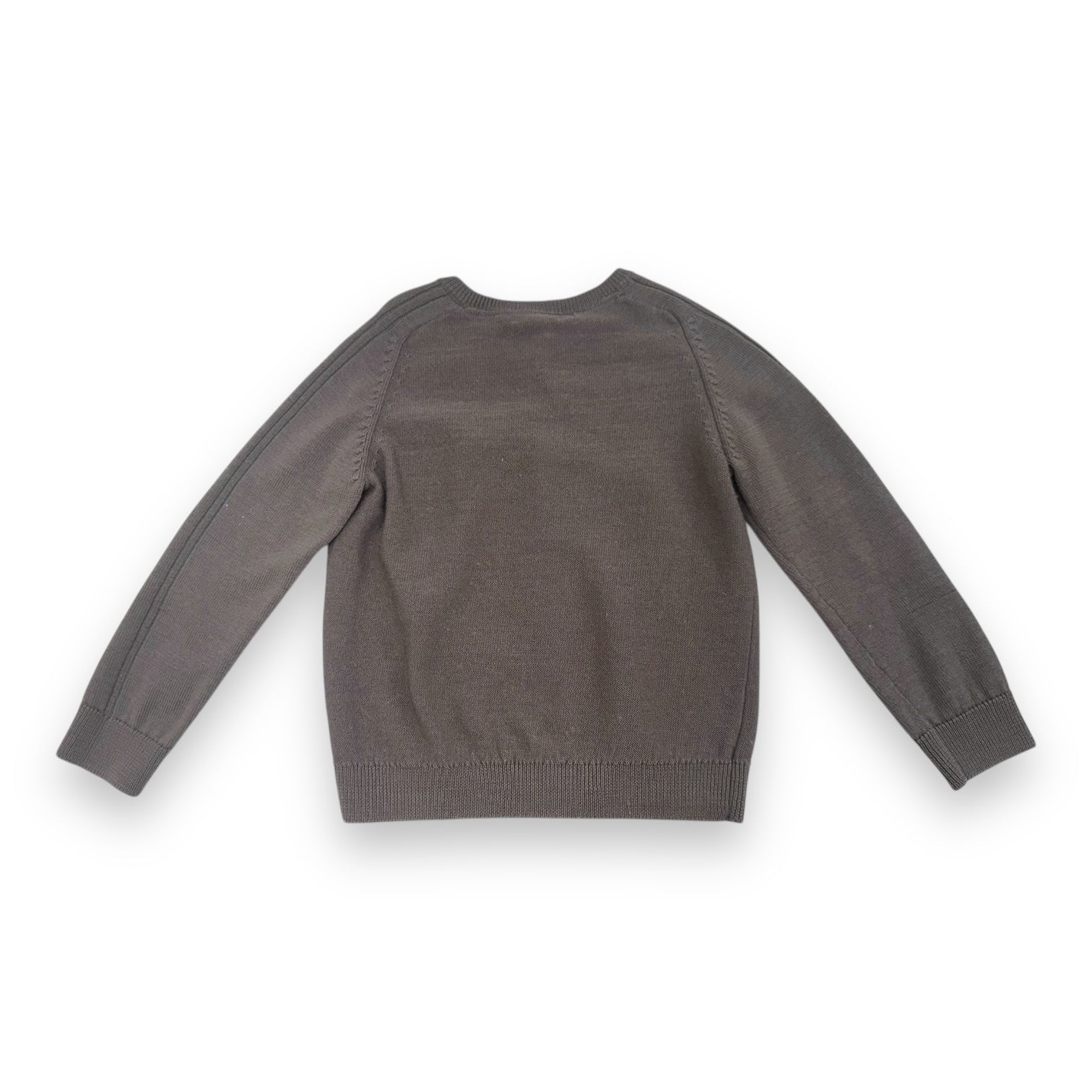 BONPOINT - Brown long-sleeved wool sweater - 3 years