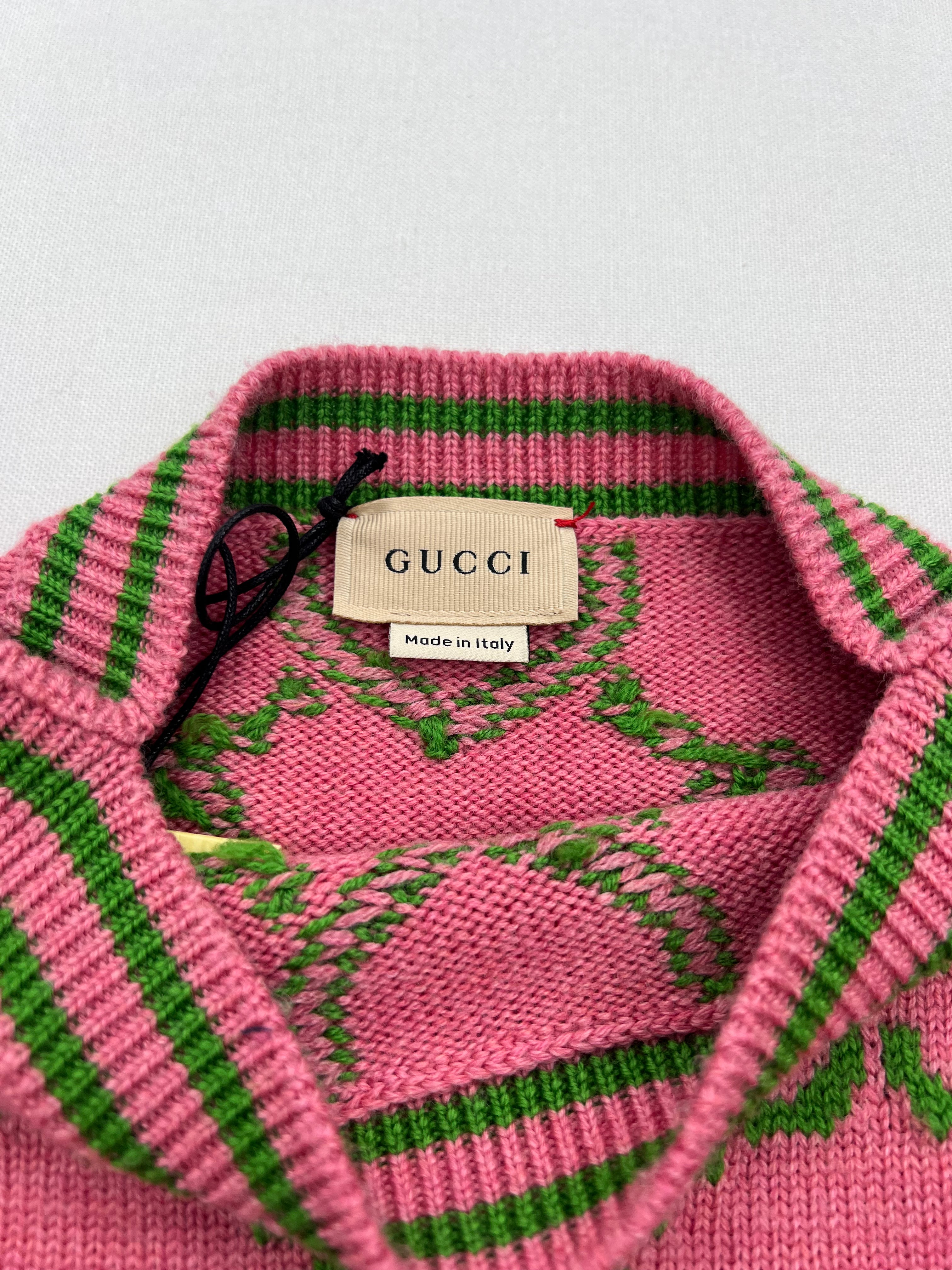 GUCCI - ROBE - ROSE, VERT - 6 ANS