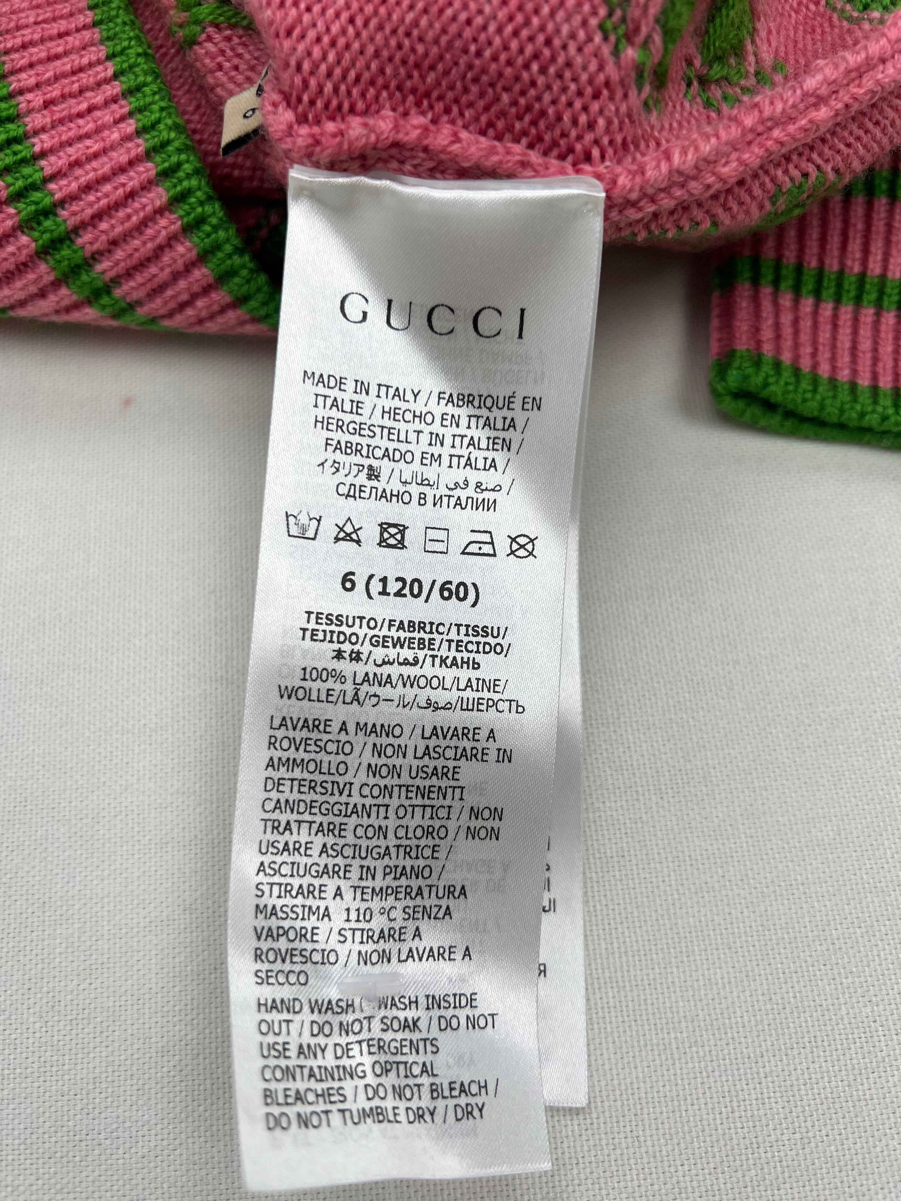 GUCCI - ROBE - ROSE, VERT - 6 ANS
