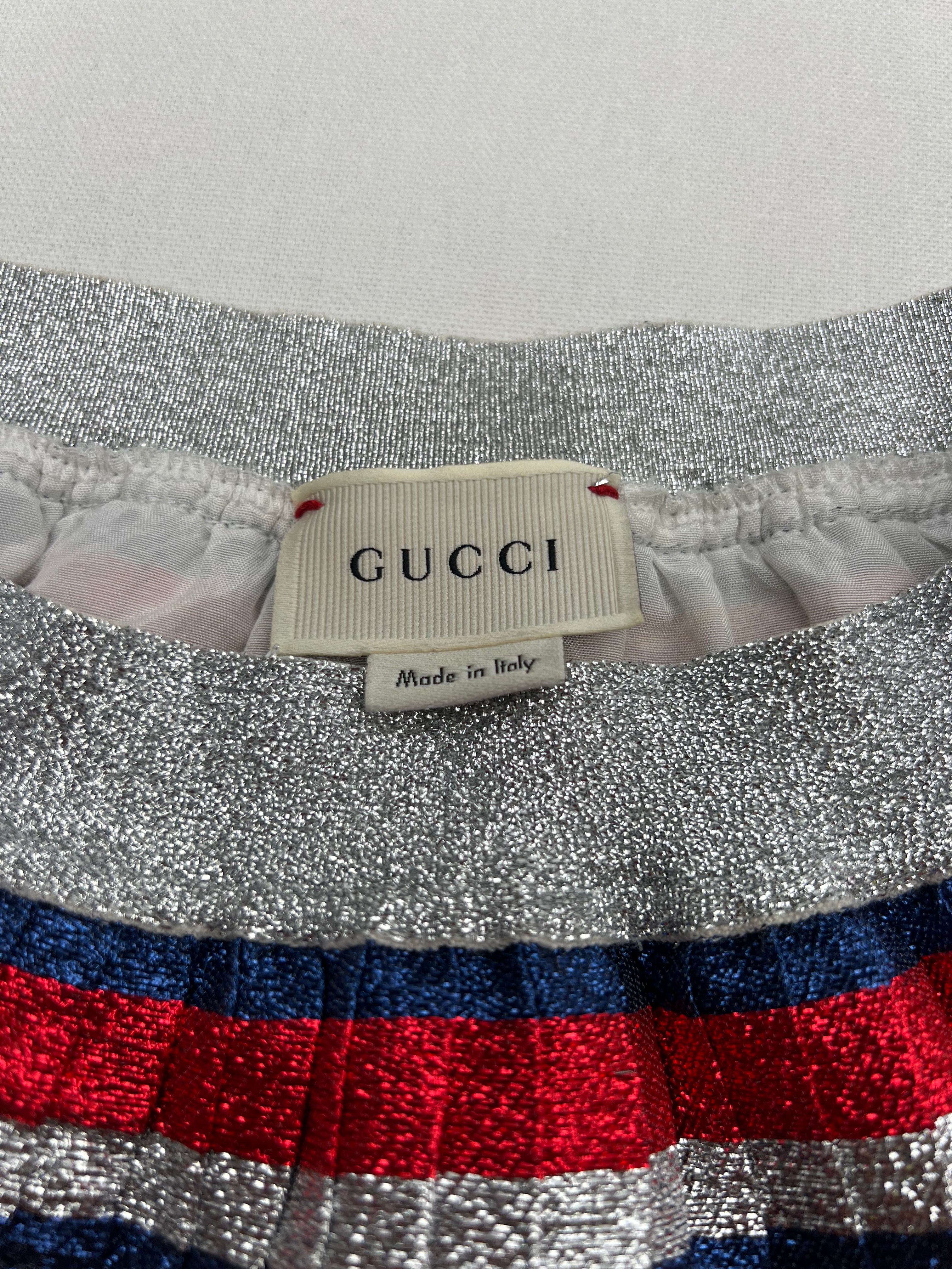 GUCCI - JUPE - ROUGE, ARGENTÉ - 4 ANS