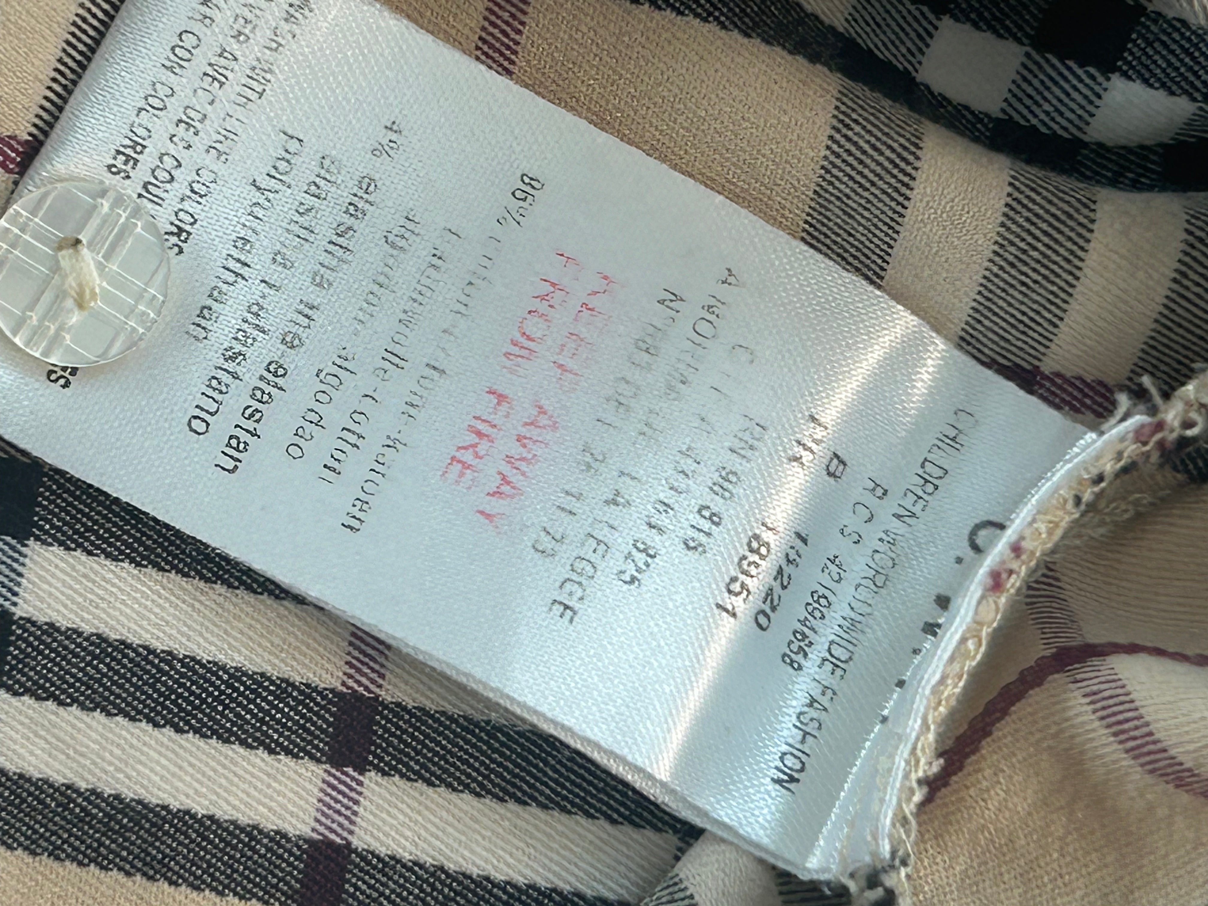 BURBERRY - Kariertes Hemd - 14 Jahre