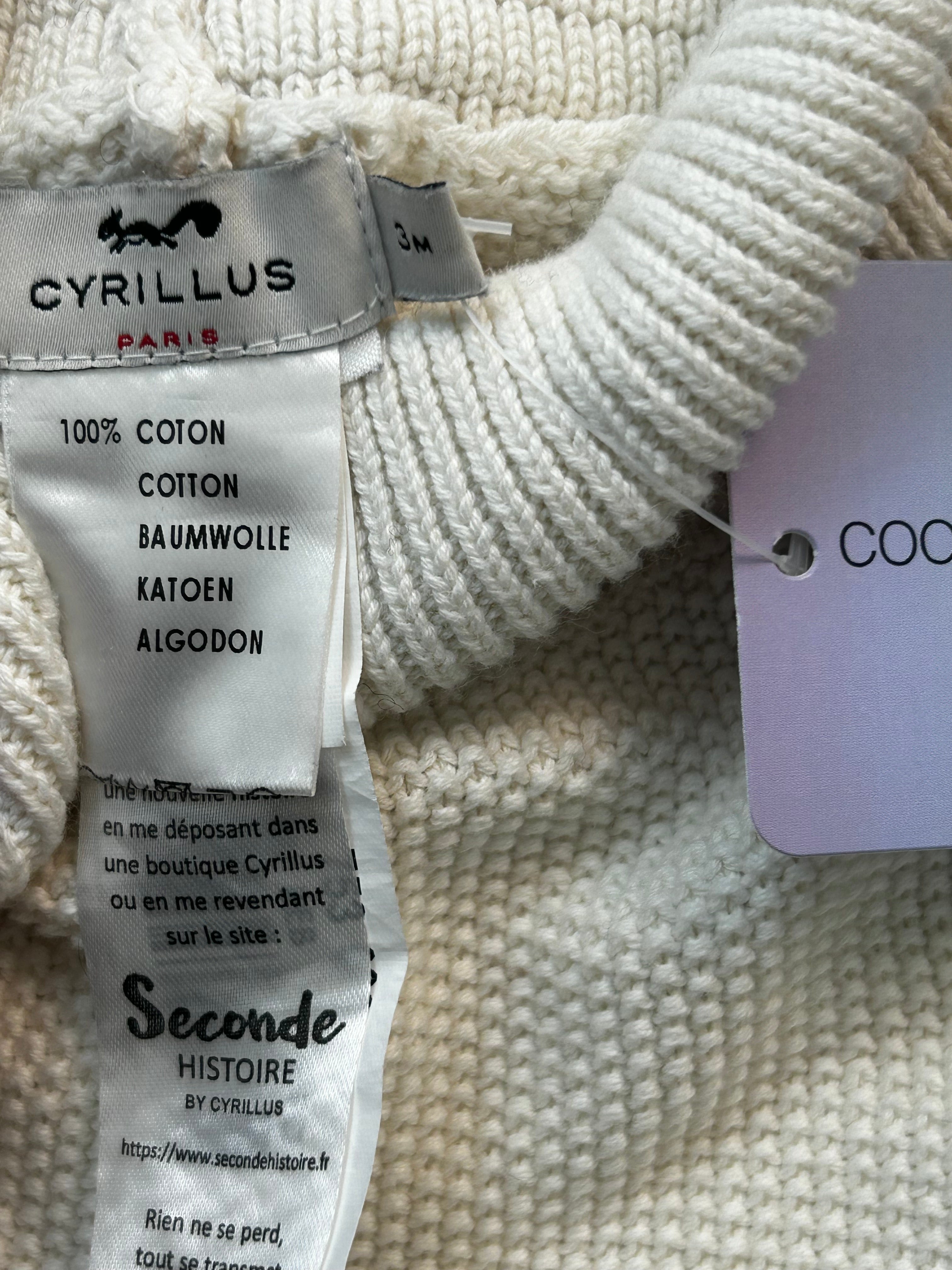 CYRILLUS - Pantalon effet maille crème - 3 mois