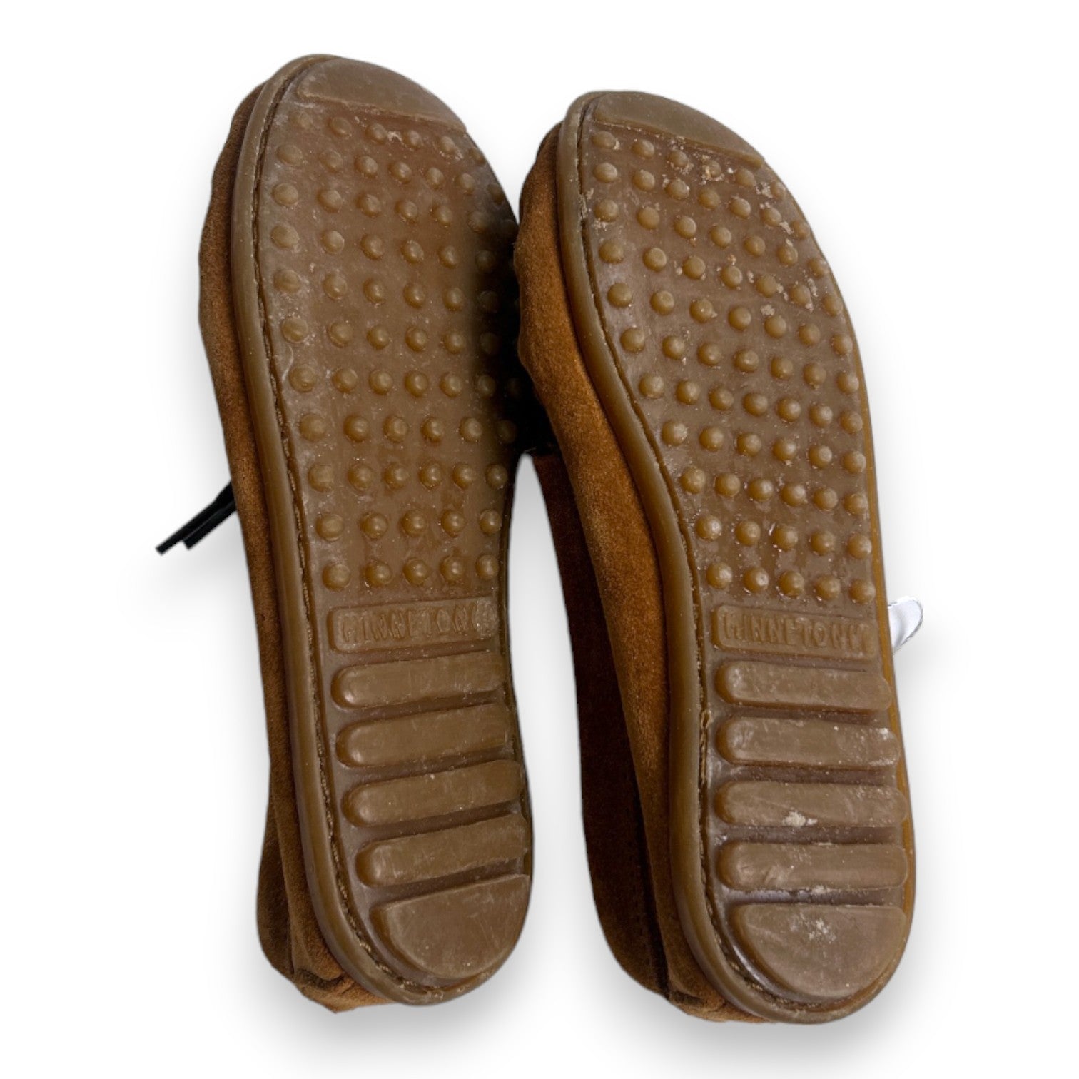 MINNETONKA - Brown suede and pearl loafers - 34