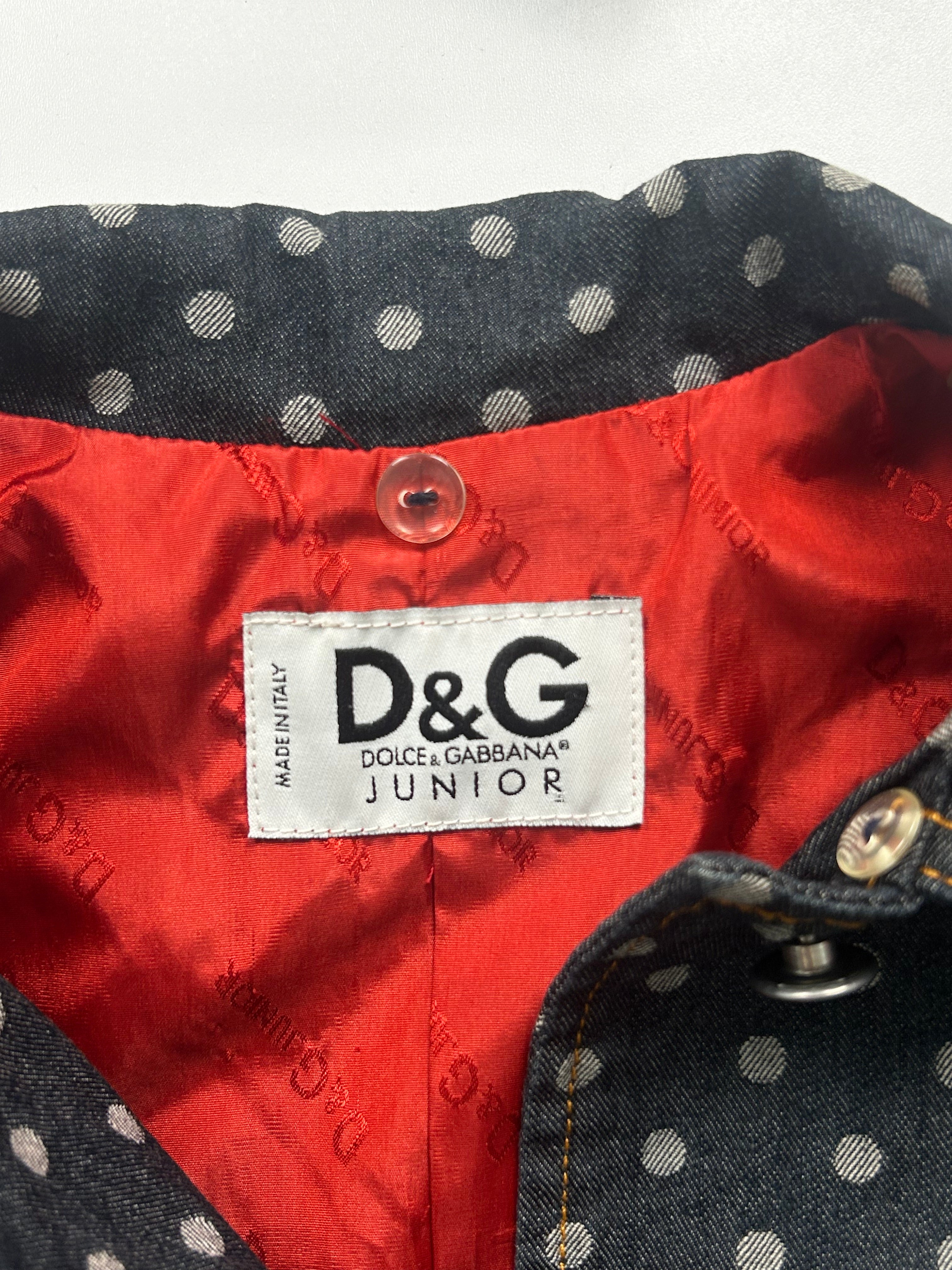 DOLCE & GABBANA - Veste en jean à pois - 8 ans