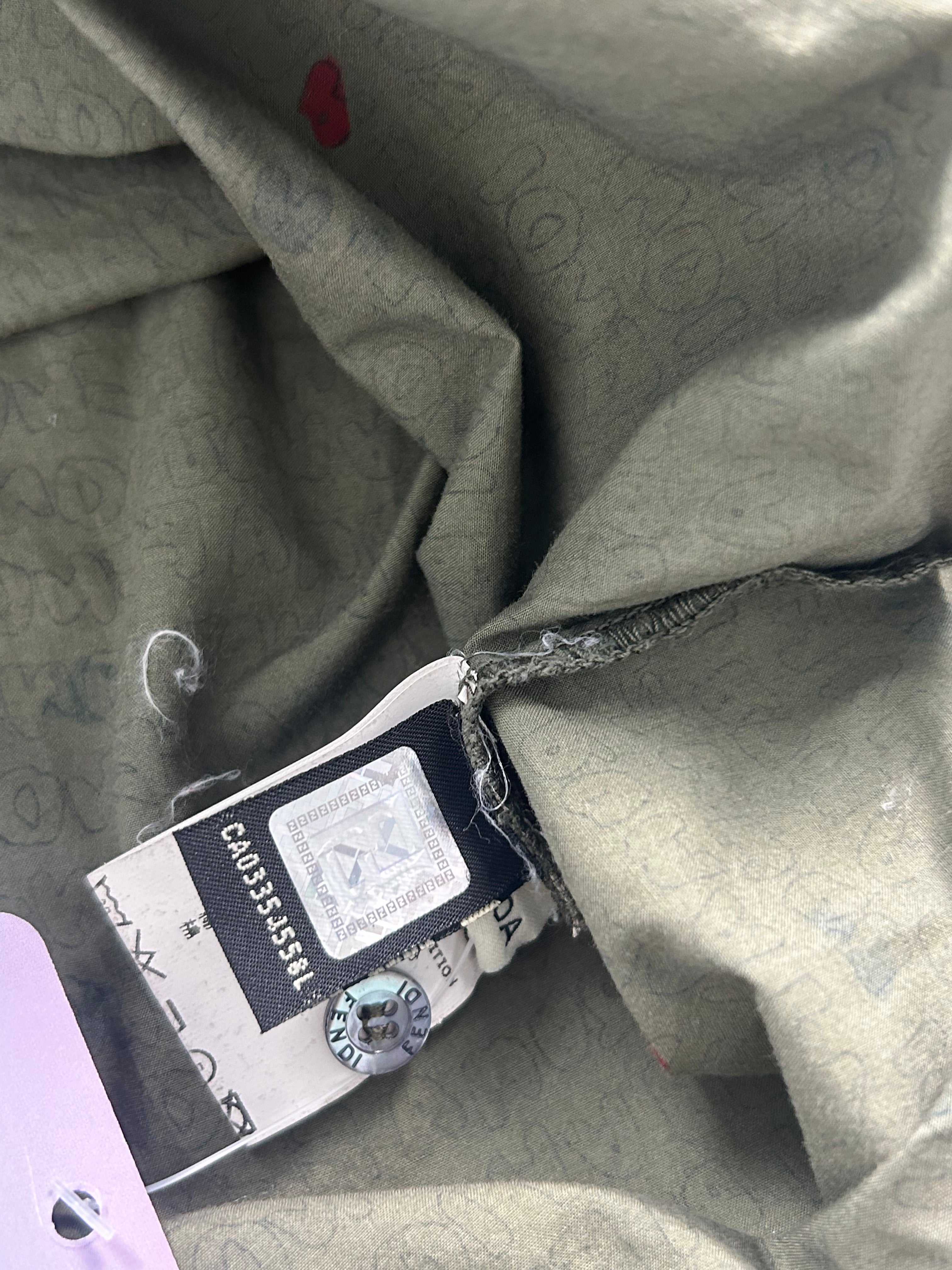 FENDI - Chemise kaki à motifs - 10 ans