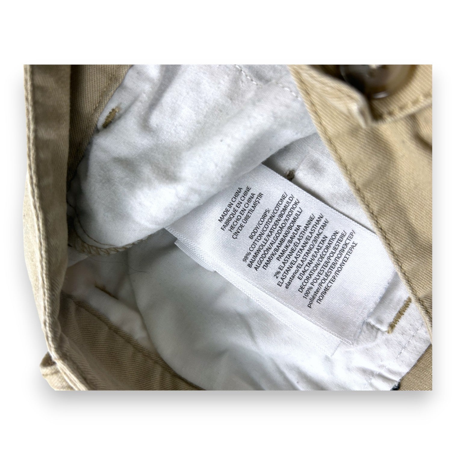 RALPH LAUREN - Short beige et ancres brodées - 10 ans