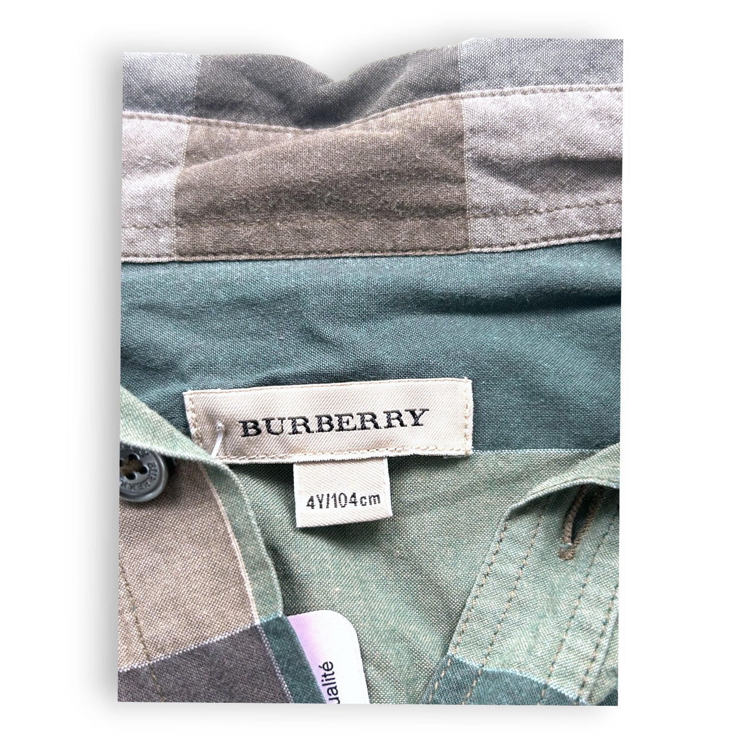 BURBERRY - Kariertes Hemd - 4 Jahre