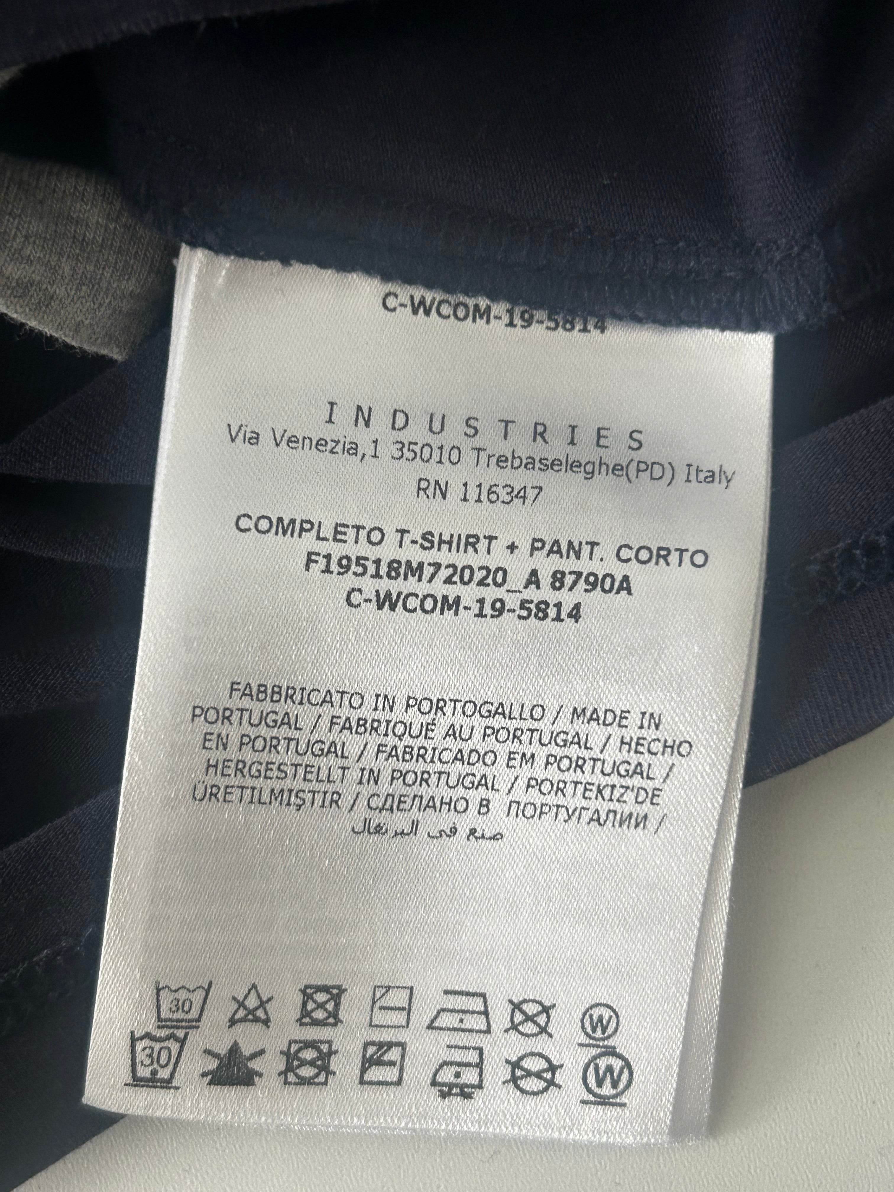 MONCLER - Marineblaues Set aus Shorts und T-Shirt - 12/18 Monate