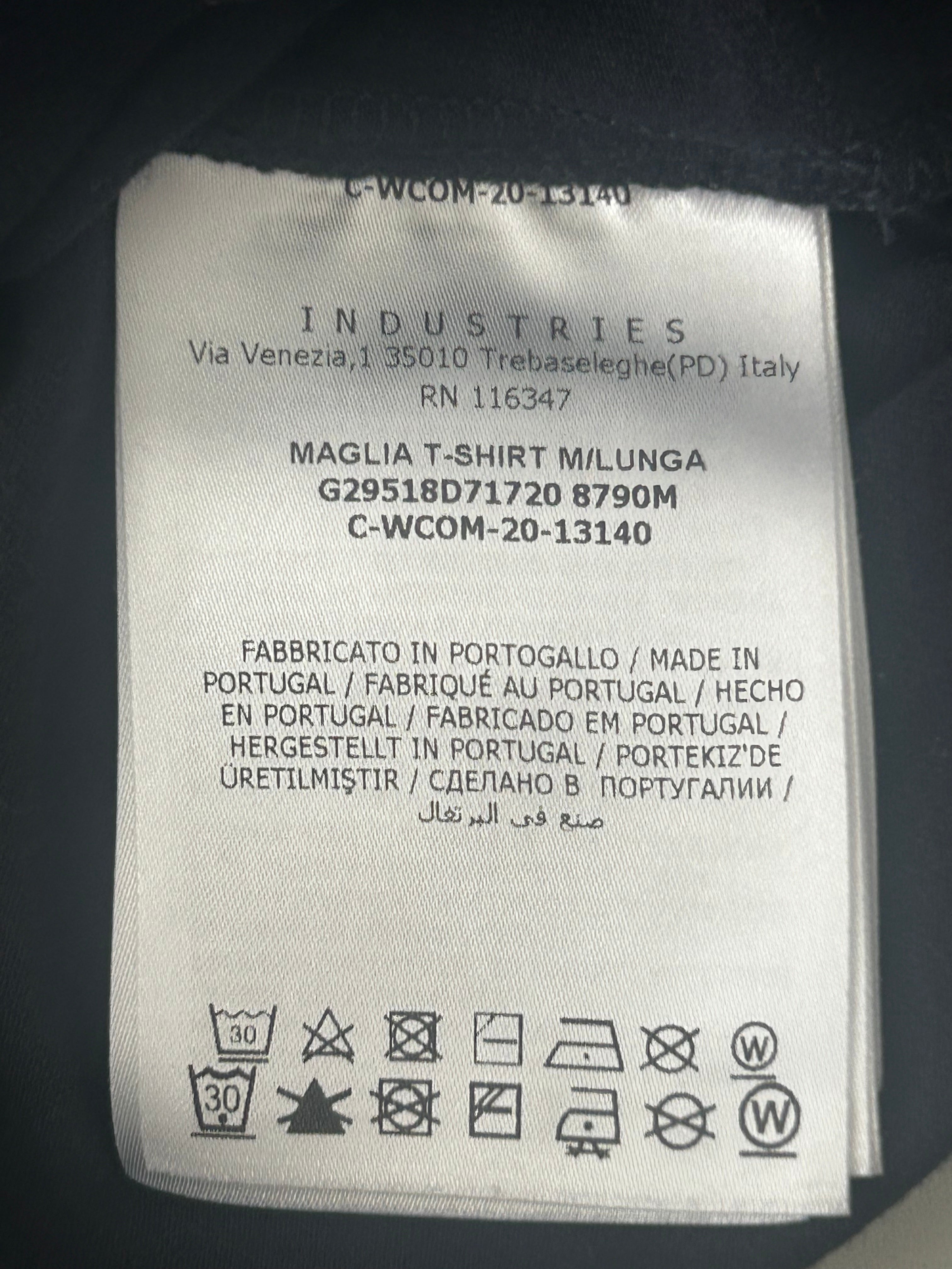 MONCLER - Navy blue long-sleeved T-shirt - 2 years