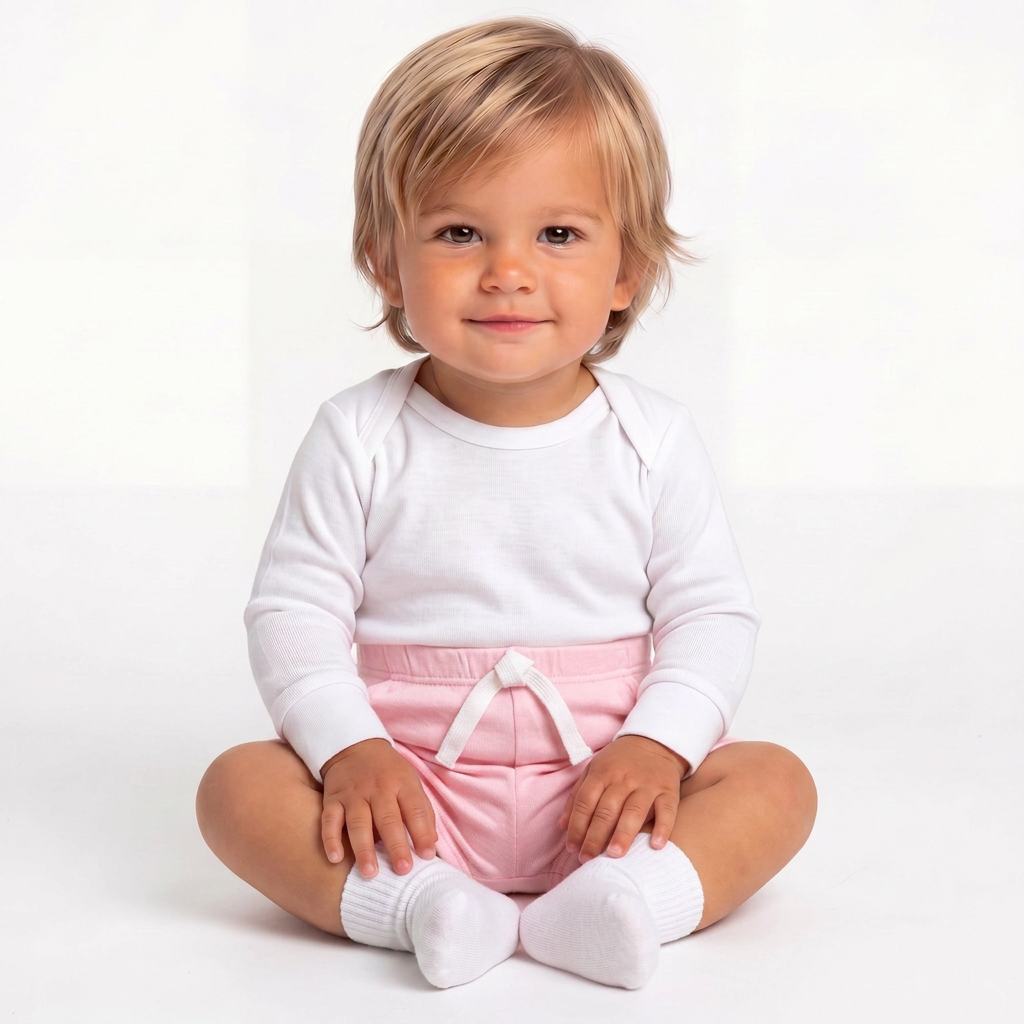 PETIT BATEAU - Short rose - 6 mois