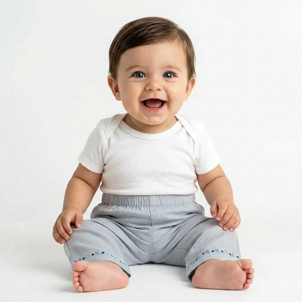 PARADIS BLANC - PANTALON - BLEU - 3 MOIS