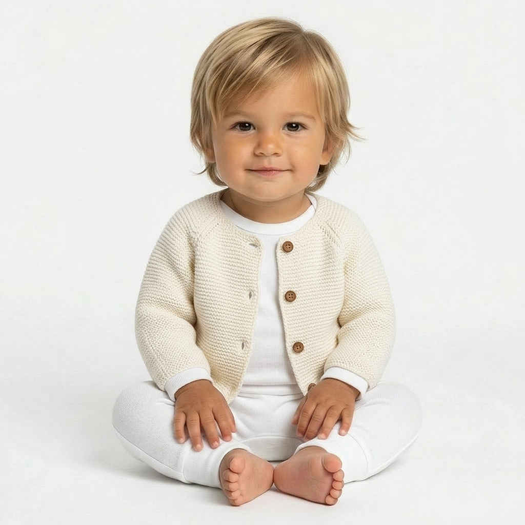 CYRILLUS - CARDIGAN - BLANC - 12 MOIS