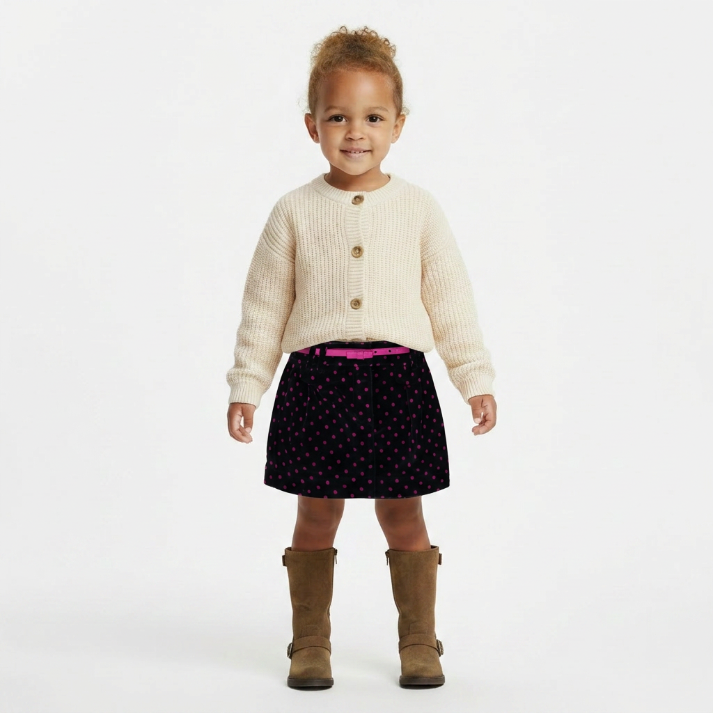 LILI GAUFRETTE - JUPE - NOIR, ROSE - 3 ANS