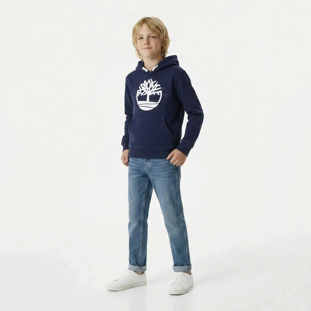 TIMBERLAND - SWEAT - BLEU - 8 ANS