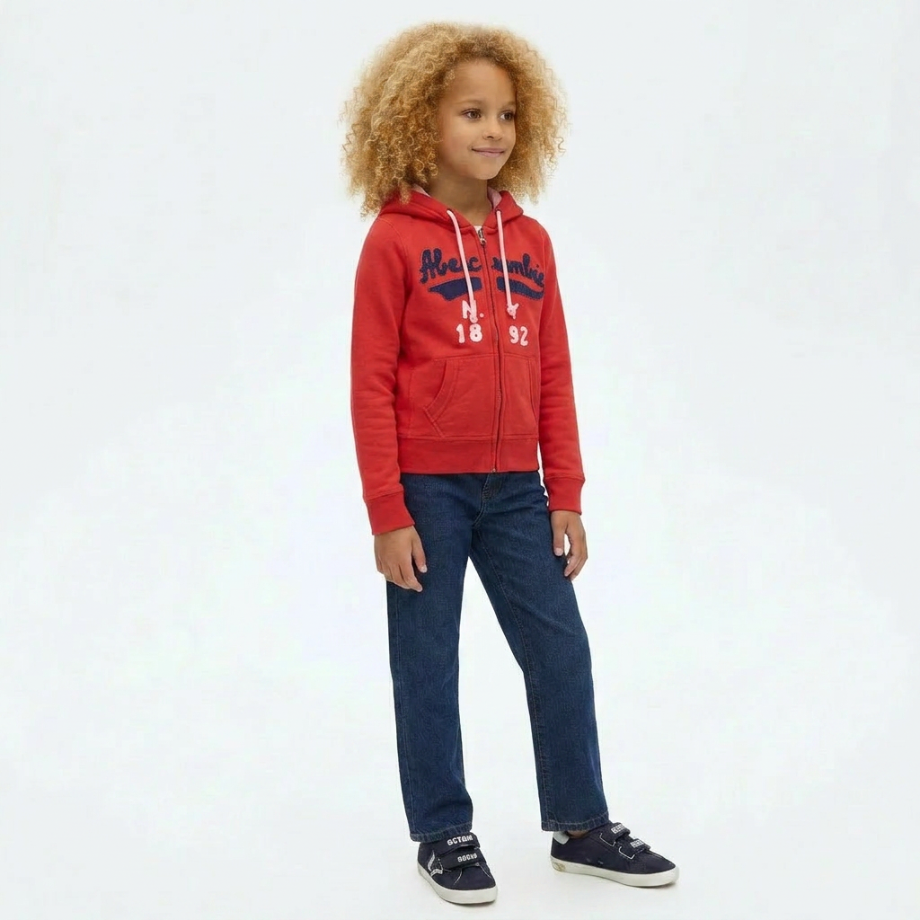 ABERCROMBIE - CARDIGAN - ROUGE - 12 ANS