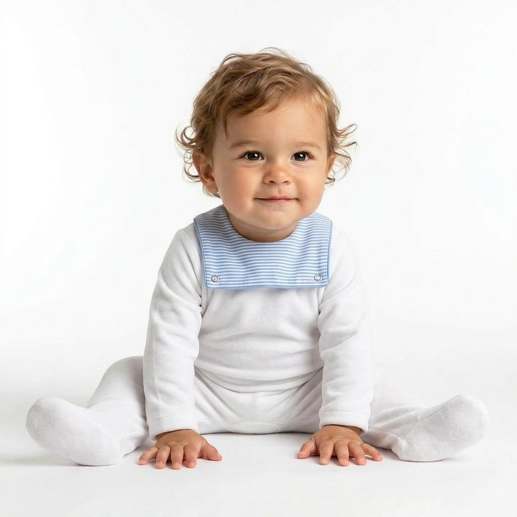 JACADI - PYJAMA - BLANC, BLEU - 12 MOIS