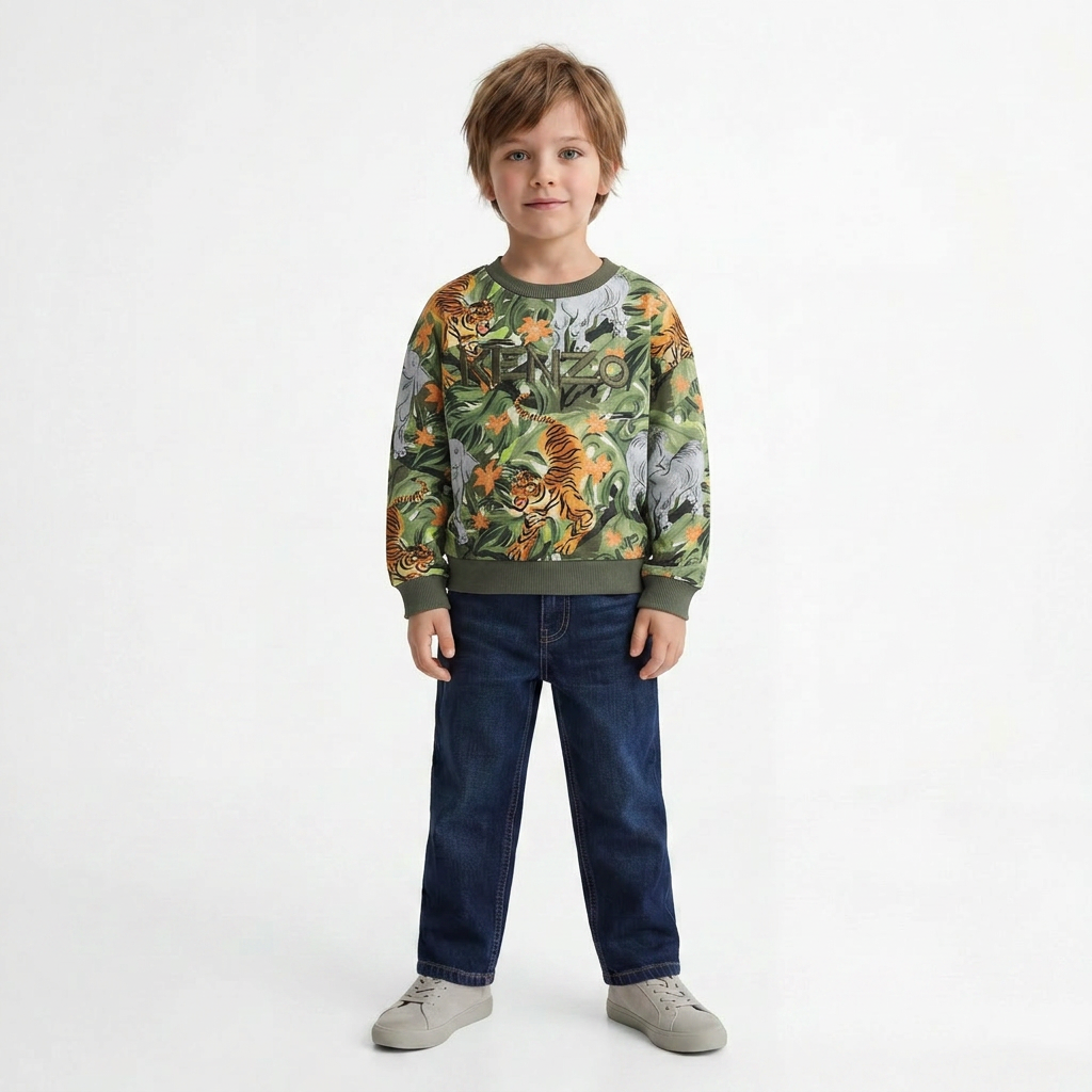 KENZO - PULL - VERT - 6 ANS