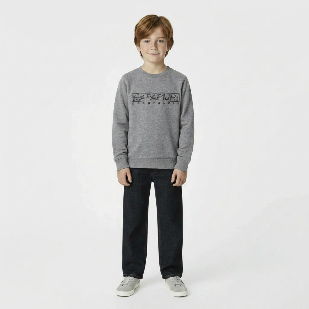 NAPAPIJRI - PULL - GRIS - 8 ANS