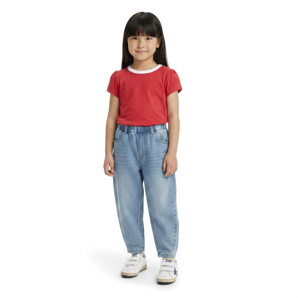 PETIT BATEAU - Pink t-shirt with white trim - 4 years