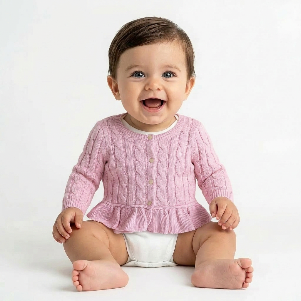 RALPH LAUREN - CARDIGAN - ROSE - 6 MOIS