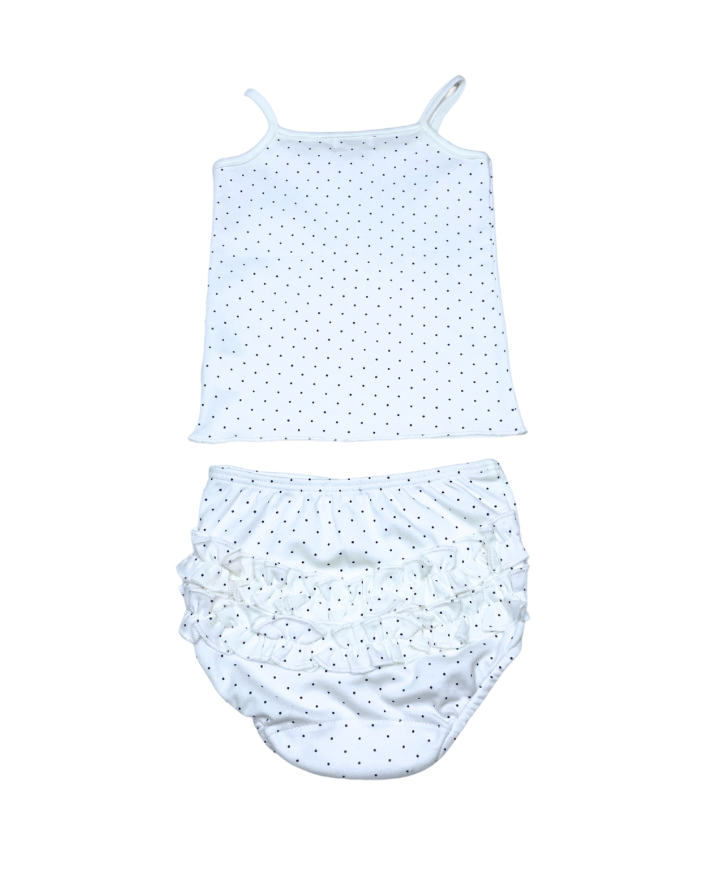 OEUF NYC - Ensemble top à pois & bloomer à volants - 6/12 mois