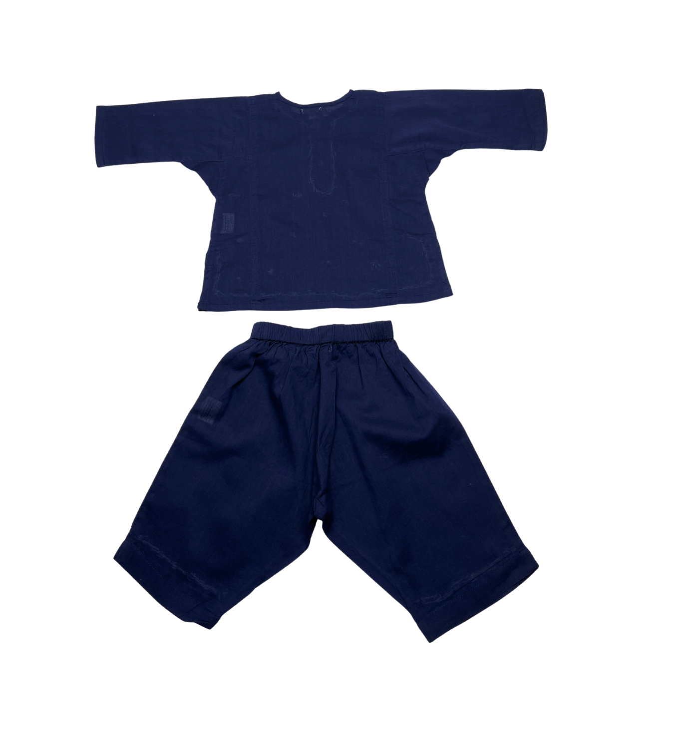 PARADIS BLANC - Ensemble marine léger avec broderies à la main - 3 mois