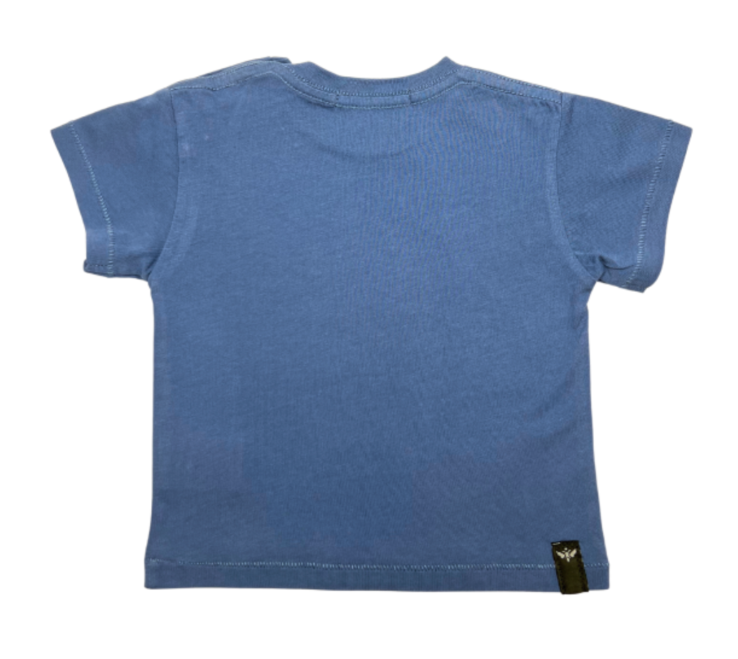 I TALK TO MUCH - Marineblaues Gitarren-T-Shirt - 6 Monate