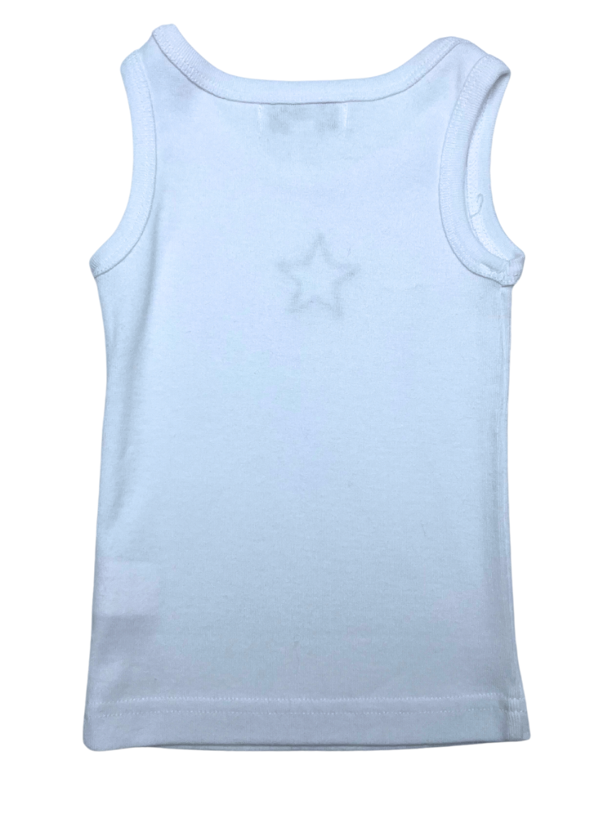 NUMAE - Weißes Tanktop mit Sternen - 18 Monate