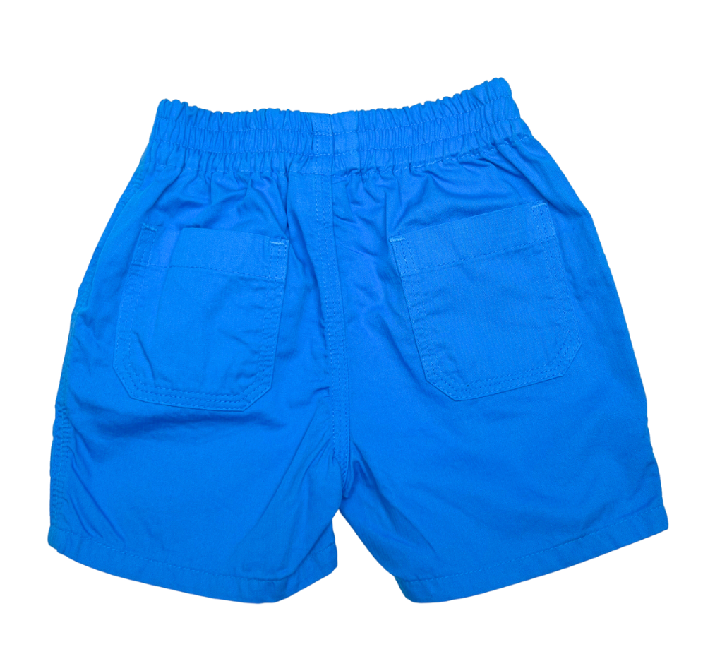 BONTON - Short en voile de coton bleu vif - 18 mois