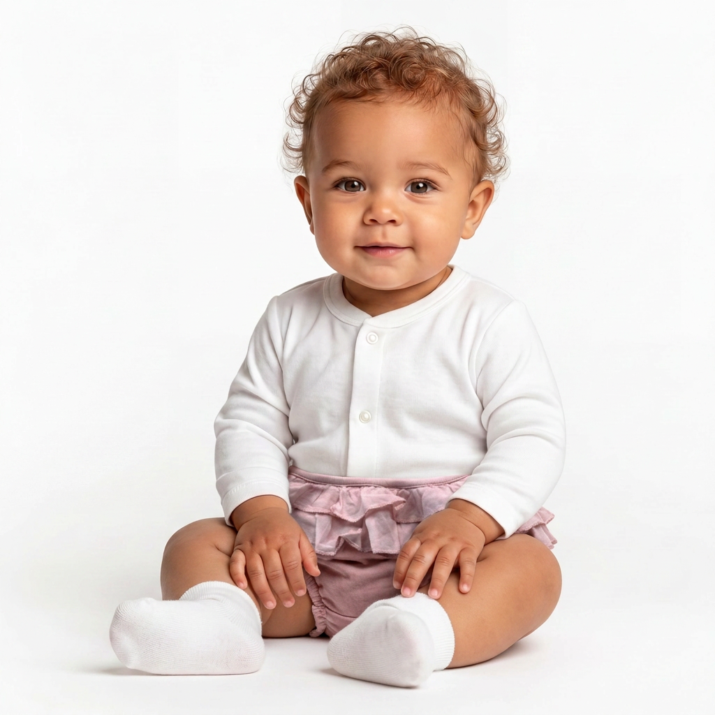 TOCOTO VINTAGE - Pink bloomers with ruffles - 6 months