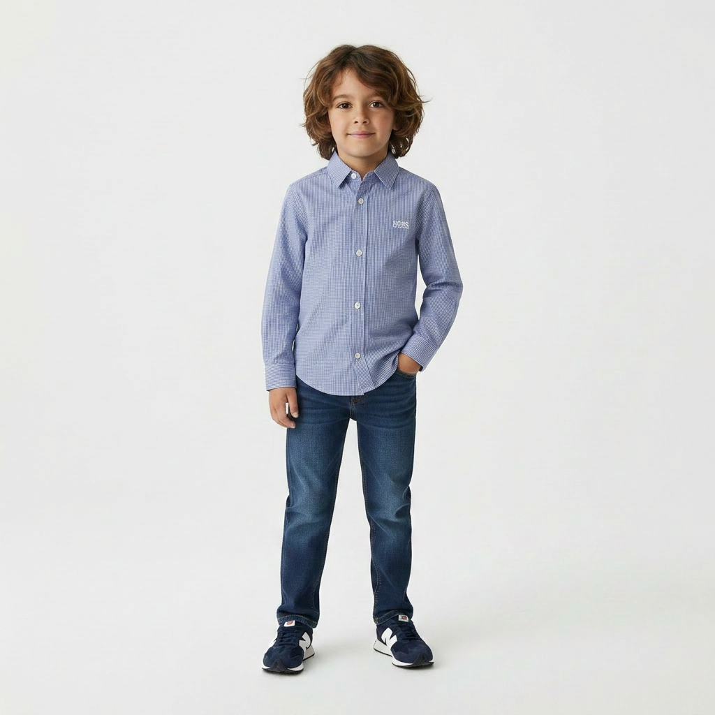HUGO BOSS - CHEMISE - BLEU - 6 ANS