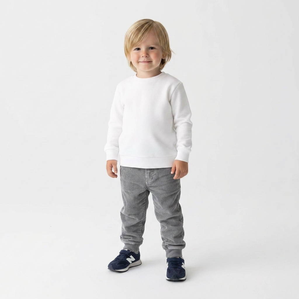 IL GUFO - Pantalon gris en velours côtelé - 2 ans
