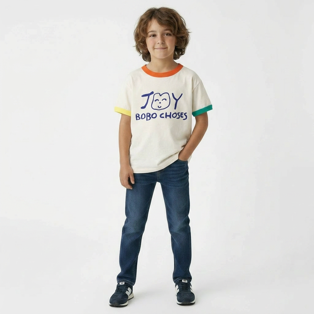 BOBO CHOSES - T-SHIRT - BEIGE, MULTICOLORE - 8 ANS