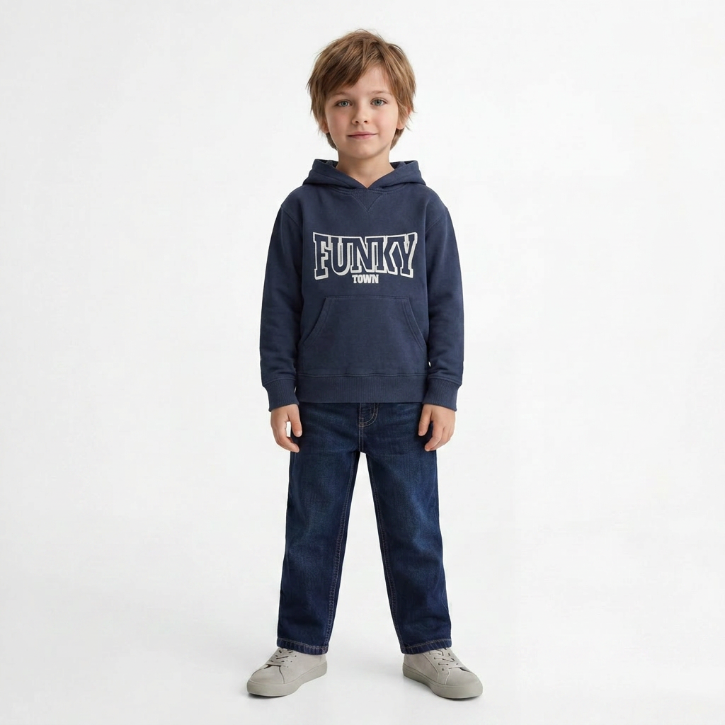 HUNDRED PIECES - SWEAT - BLEU - 6 ANS