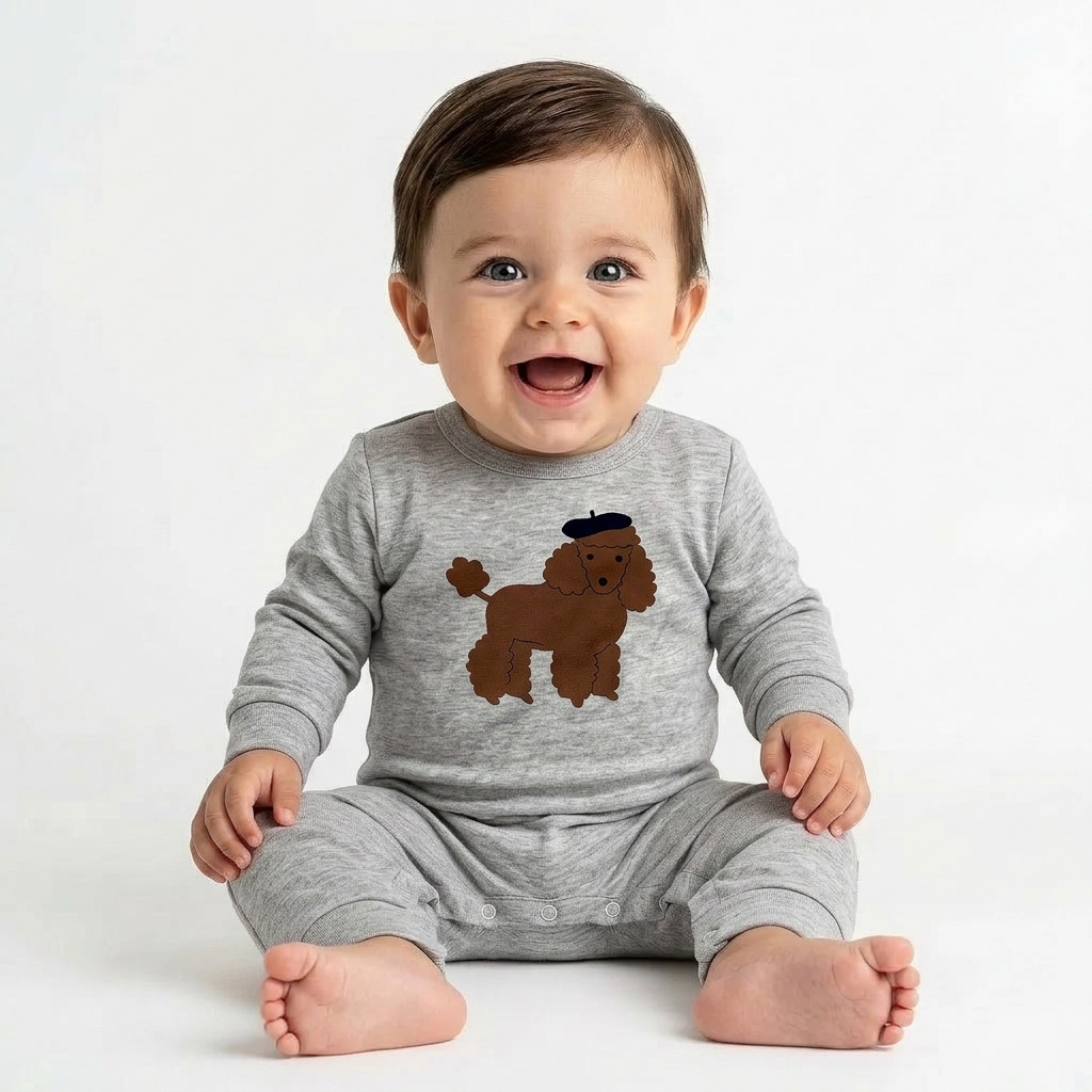 TINYCOTTONS - PYJAMA - GRIS - 6 MOIS