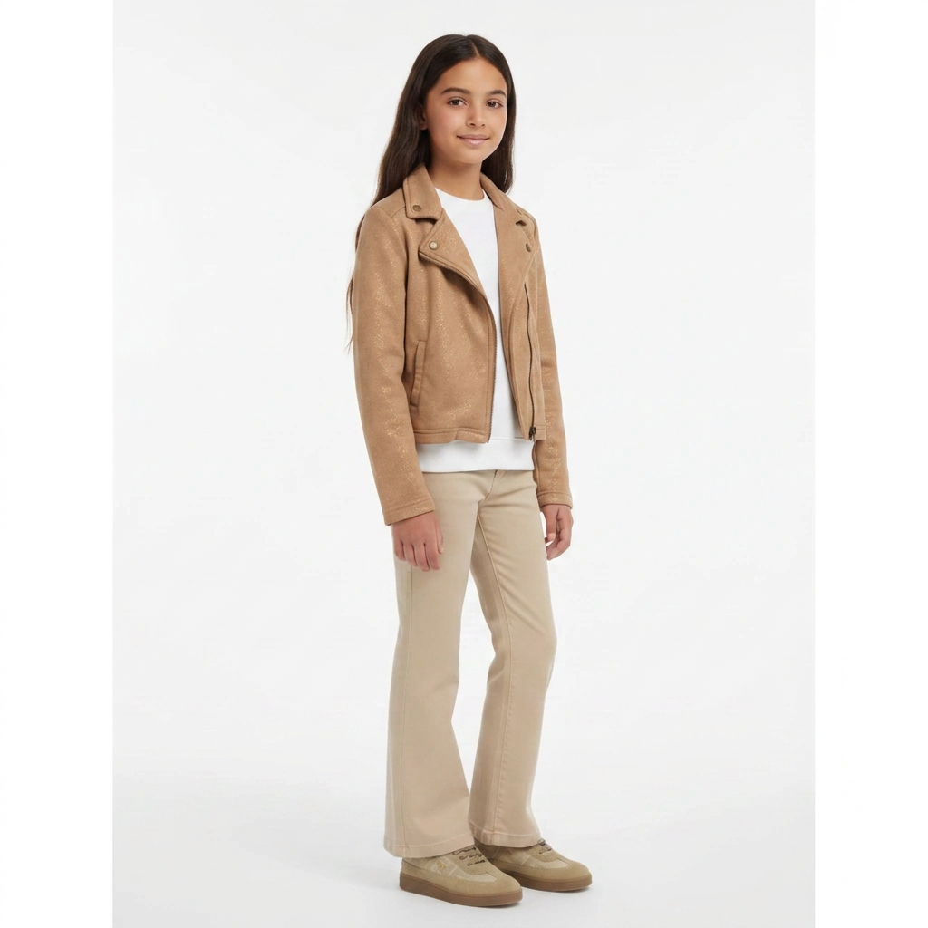 IKKS - Braune Paillettenjacke - 8 Jahre
