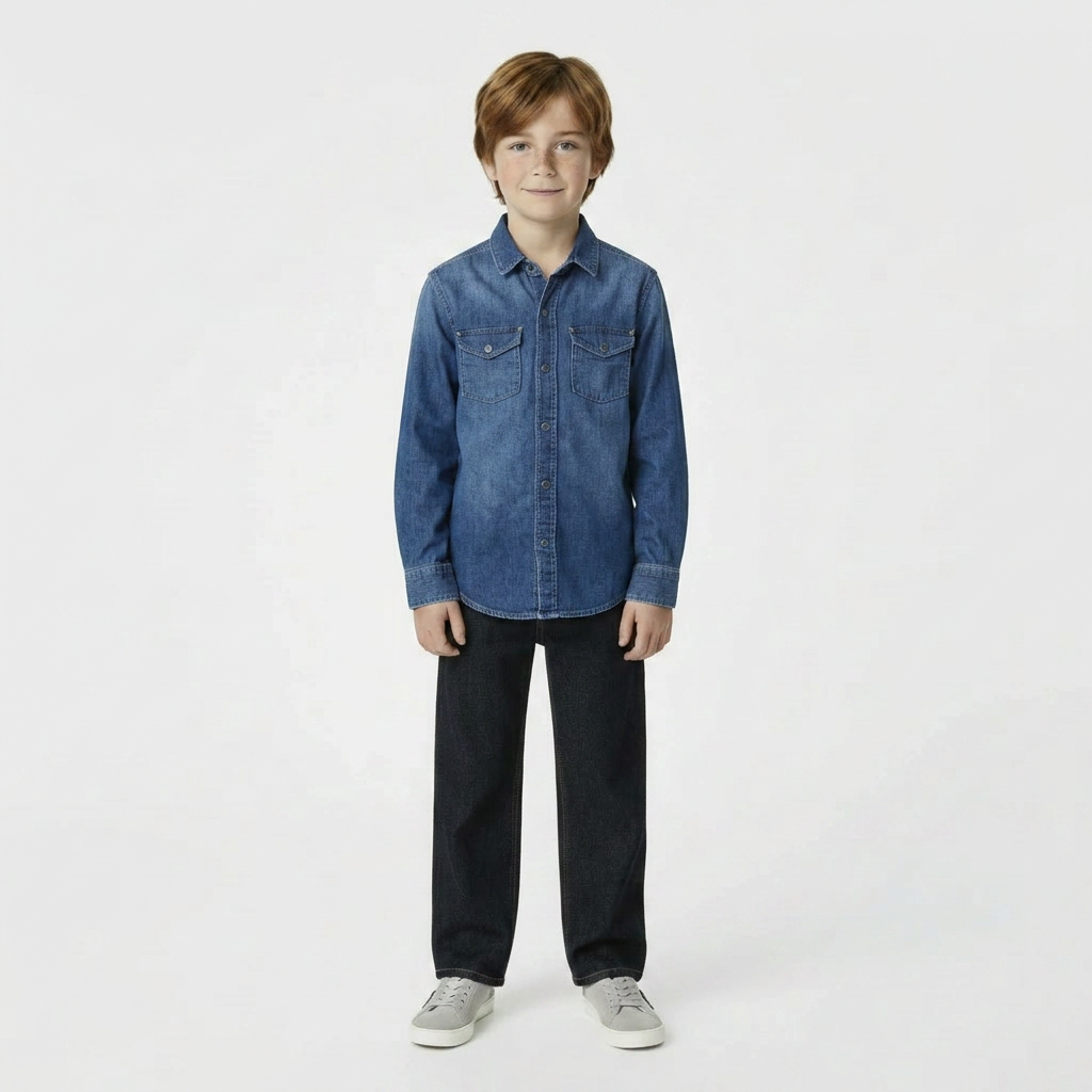 GAP - CHEMISE - BLEU - 10 ANS