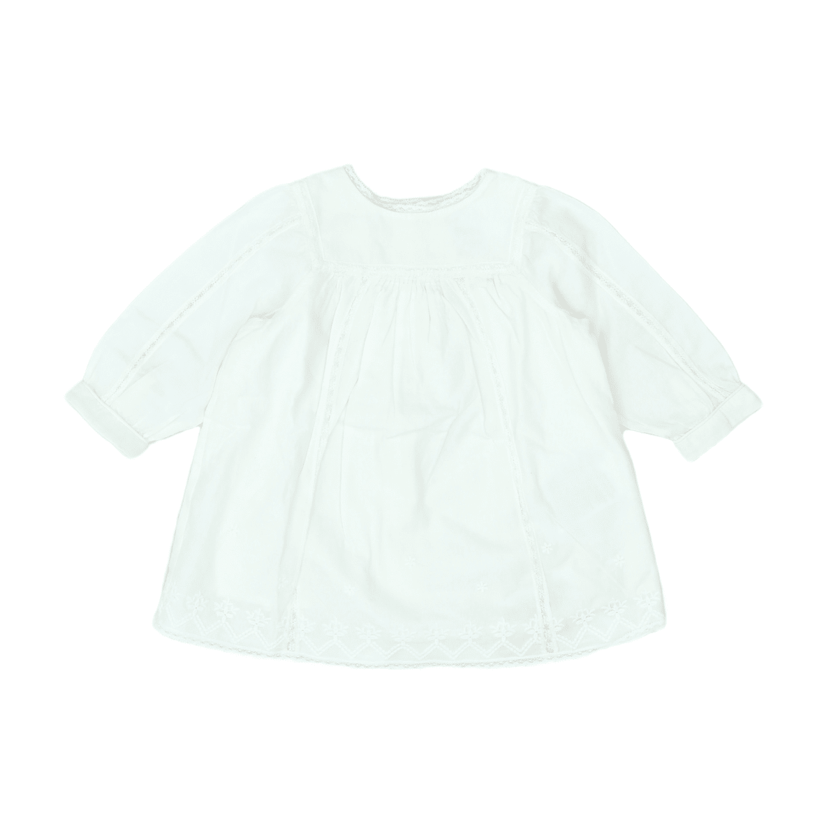 BONPOINT - DRESS - WHITE - 6 MONTHS