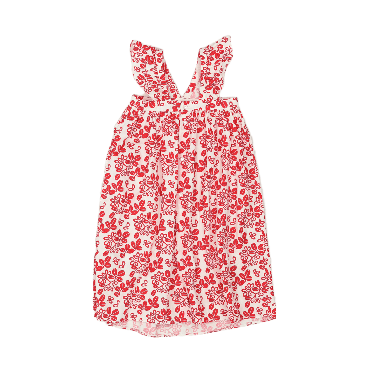 BONPOINT - ROBE - ROUGE, BLANC - 4 ANS