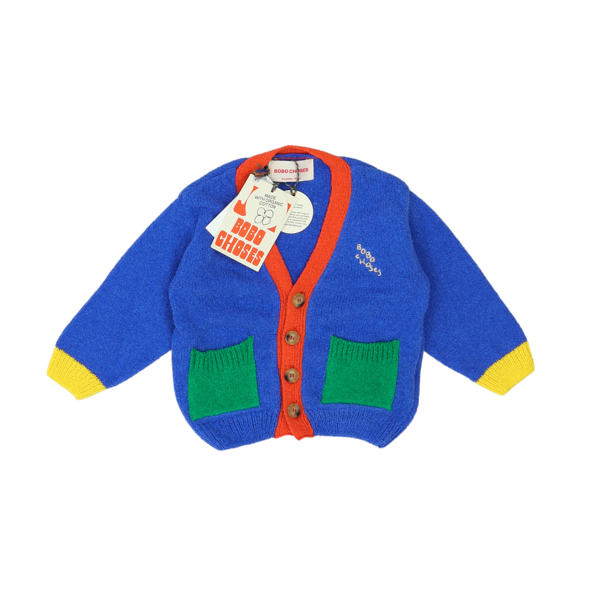 BOBO CHOSES - CARDIGAN - BLEU, MULTICOLORE - 9 MOIS