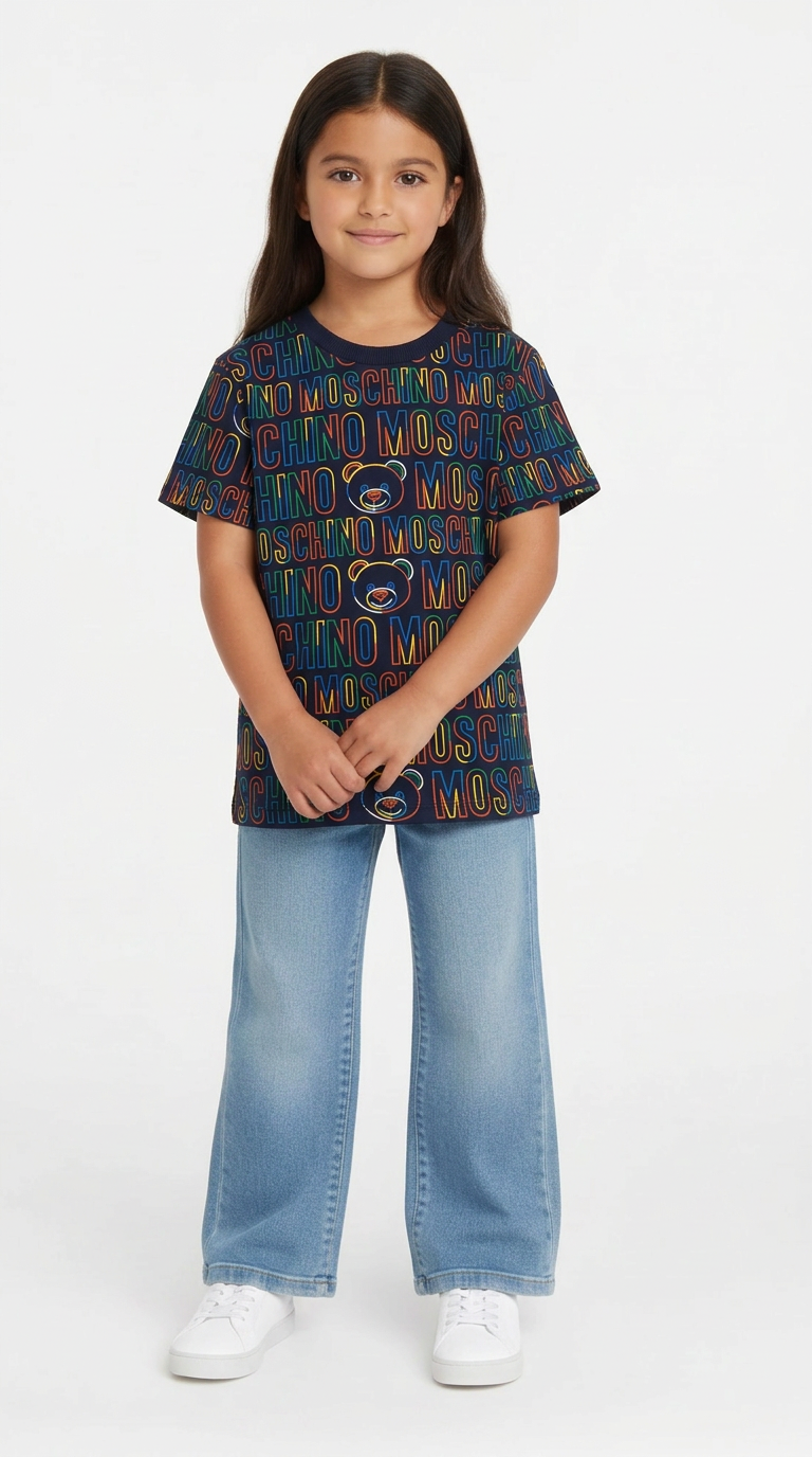 MOSCHINO - T-SHIRT - BLEU - 6 ANS
