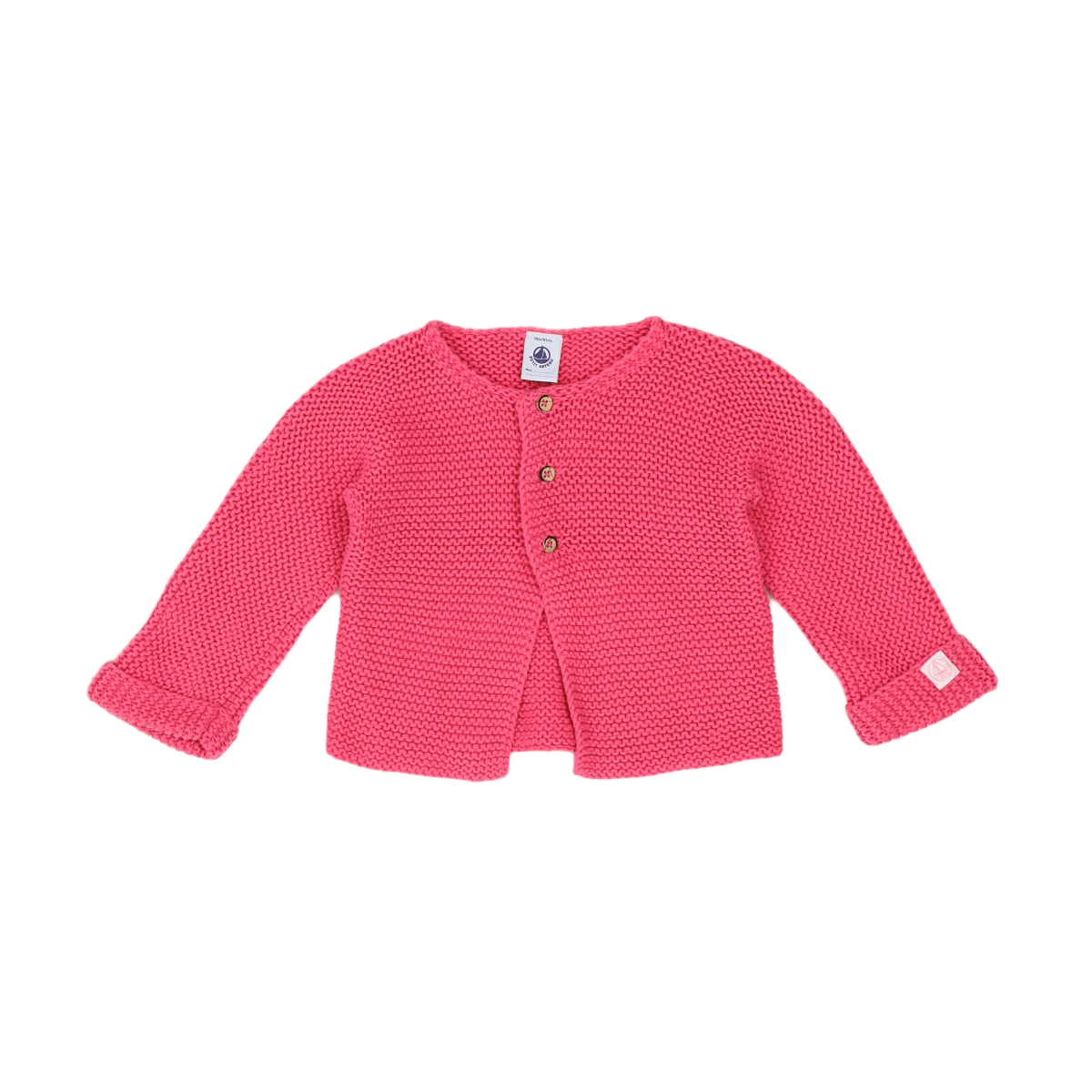 PETIT BATEAU - CARDIGAN - ROSE - 18 MOIS