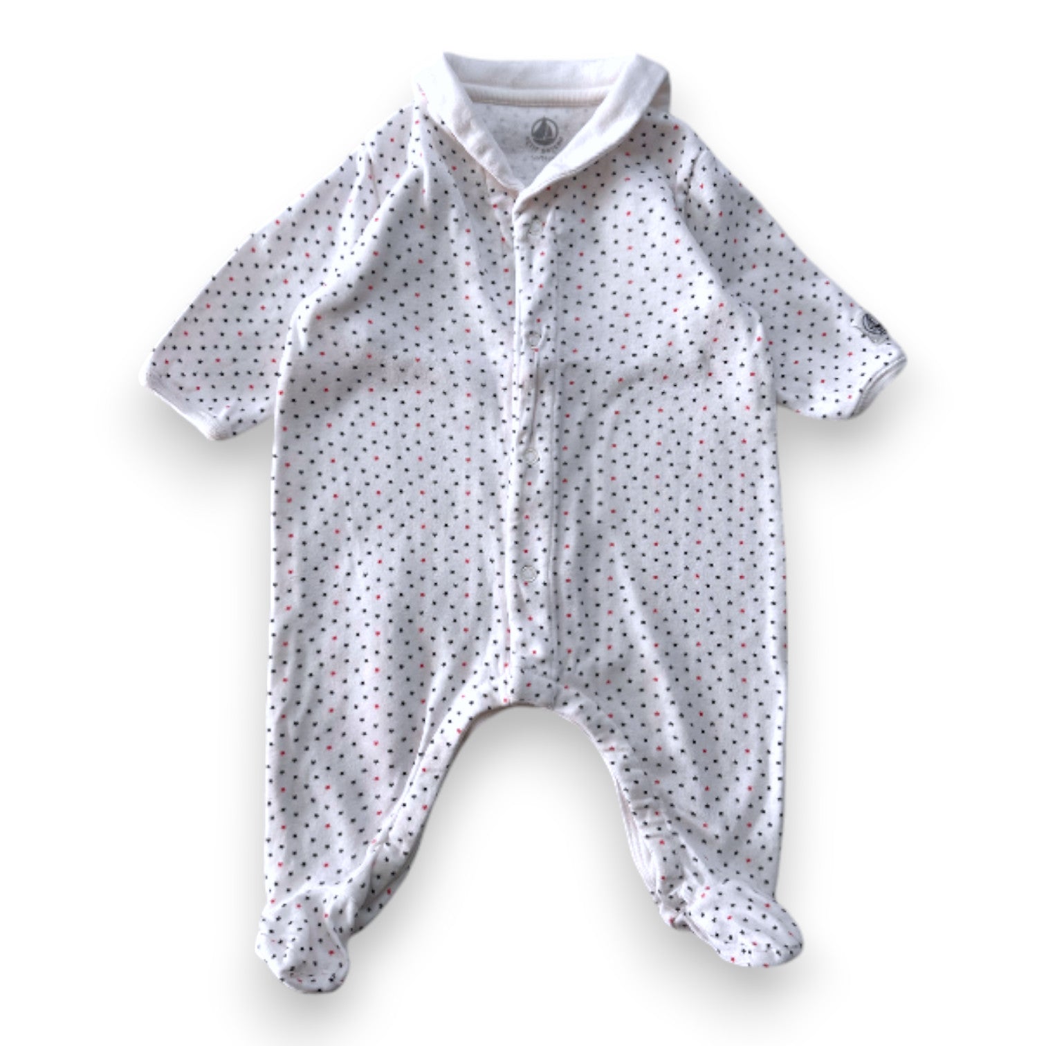 LITTLE BOAT - PAJAMAS - WHITE, BLUE - 1 MONTH