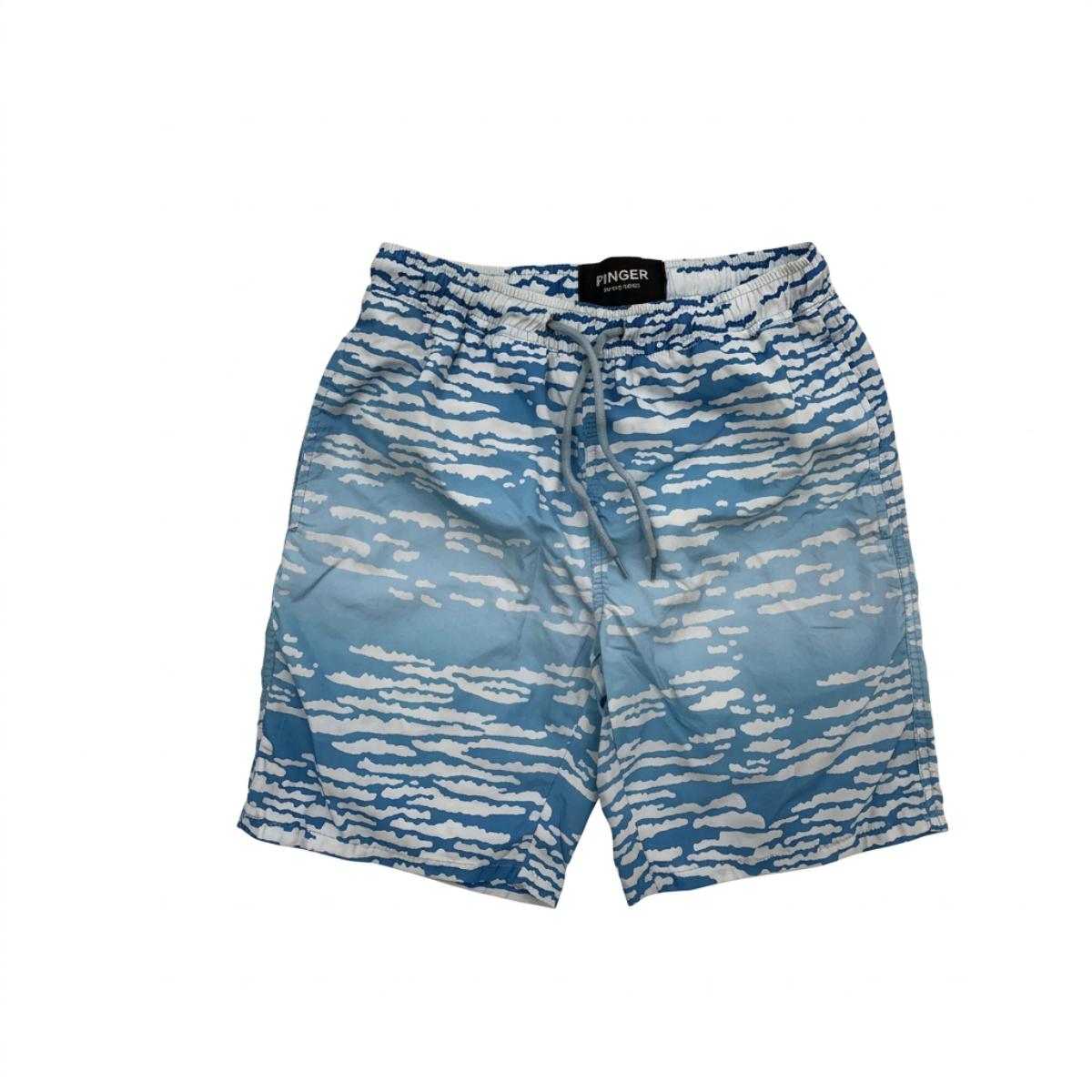 FINGER - SHORT DE BAIN - BLEU, BLANC - 10 ANS