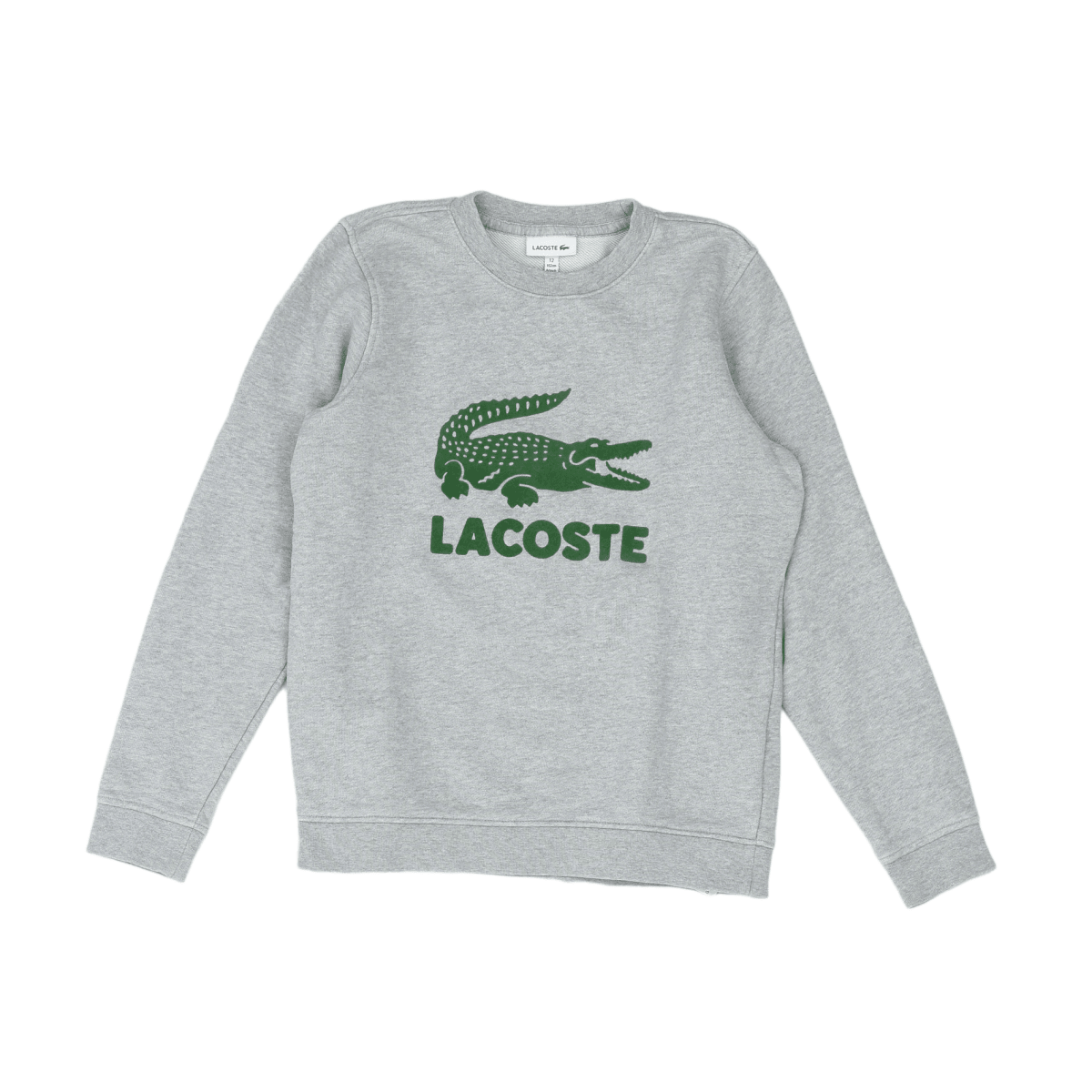 LACOSTE - SWEAT - GRIS, VERT - 12 ANS
