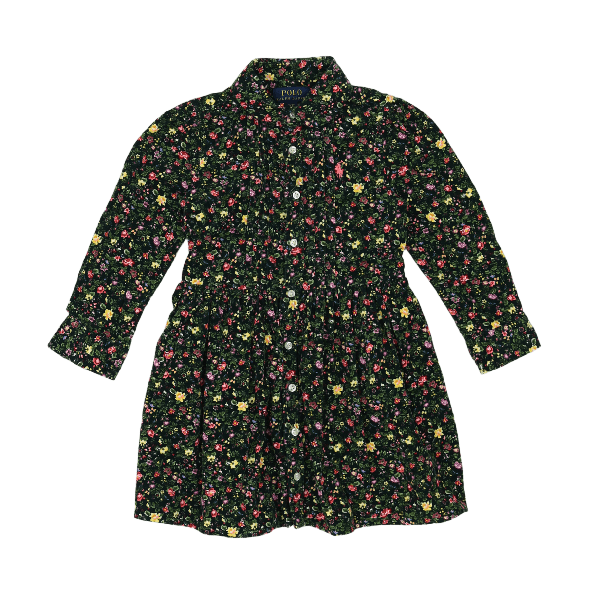 RALPH LAUREN - ROBE - VERT, MULTICOLORE - 3 ANS
