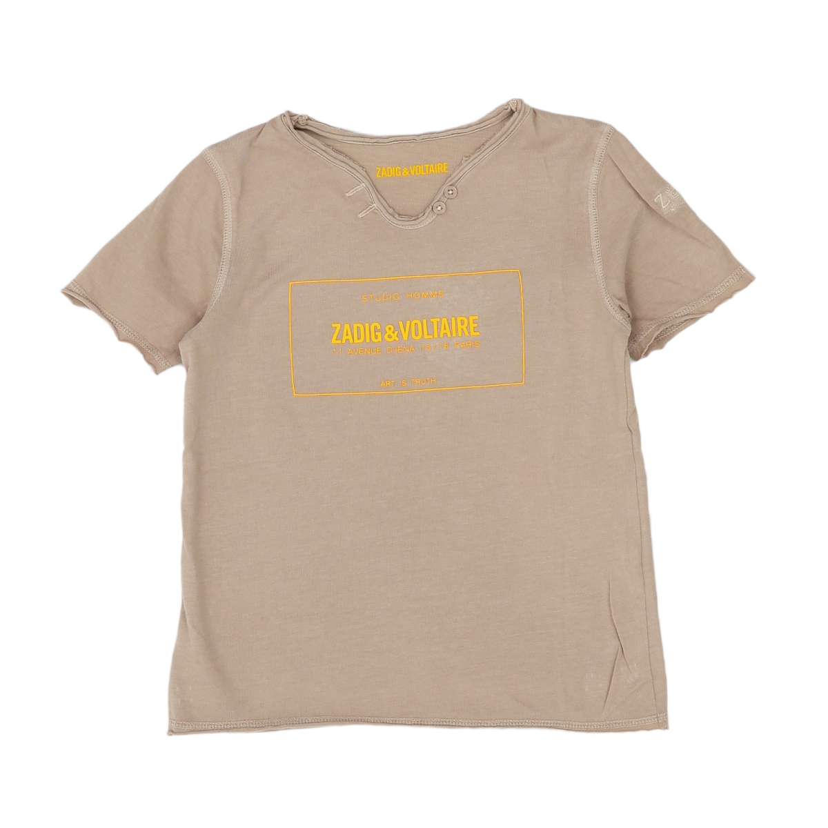 ZADIG & VOLTAIRE - T-SHIRT - MARRON - 6 ANS